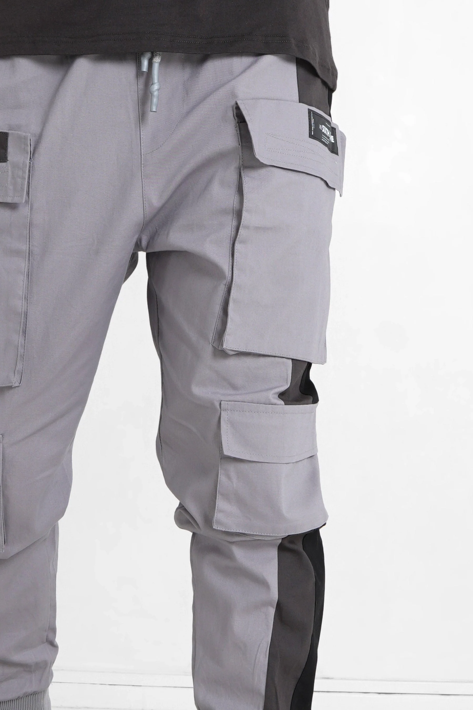 Pantalon cargo tricolore Gris - Image 3