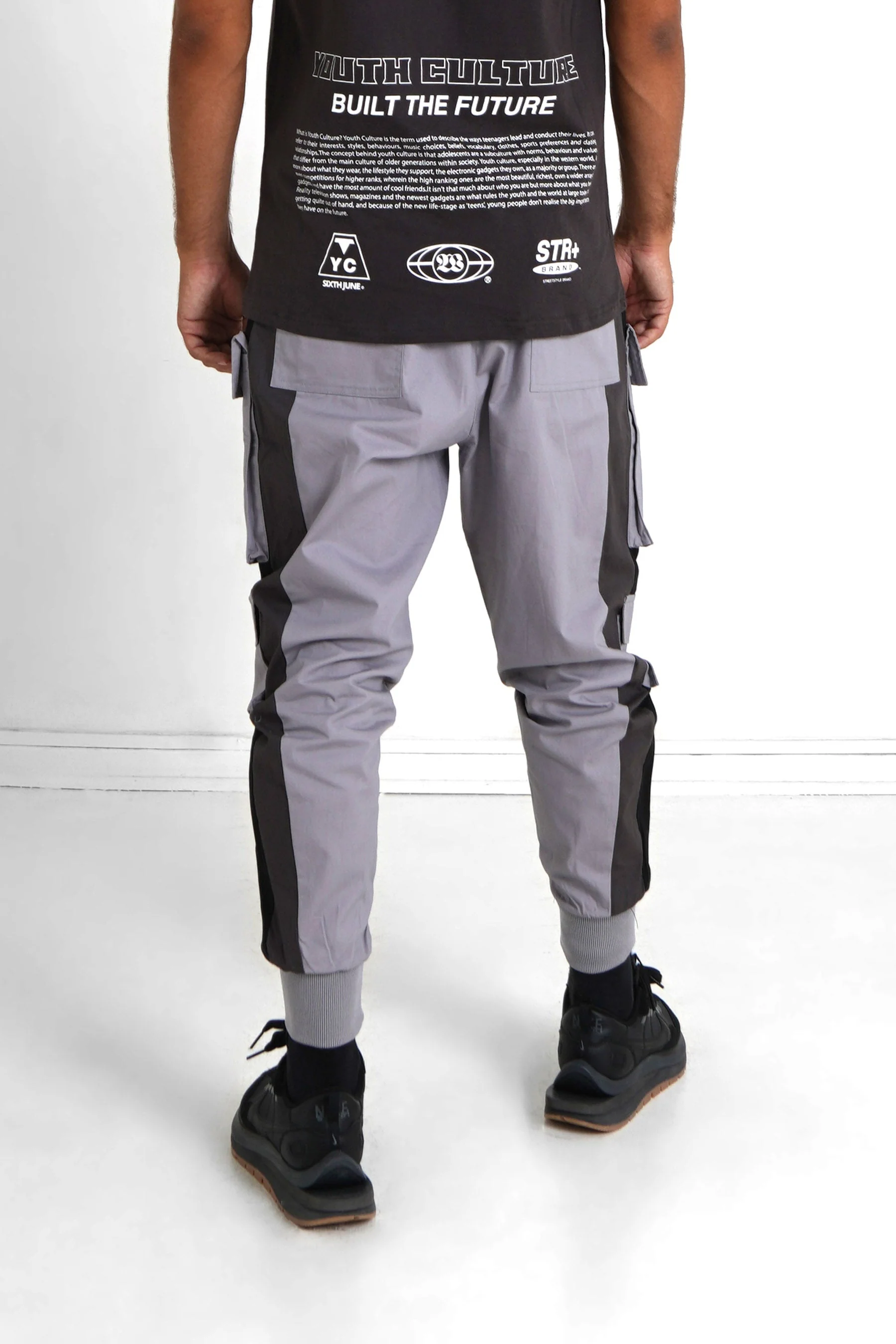 Pantalon cargo tricolore Gris - Image 5