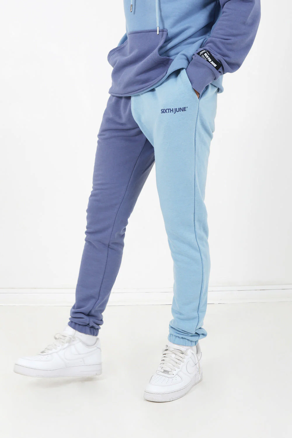 Jogging bicolore logo Bleu - Image 4