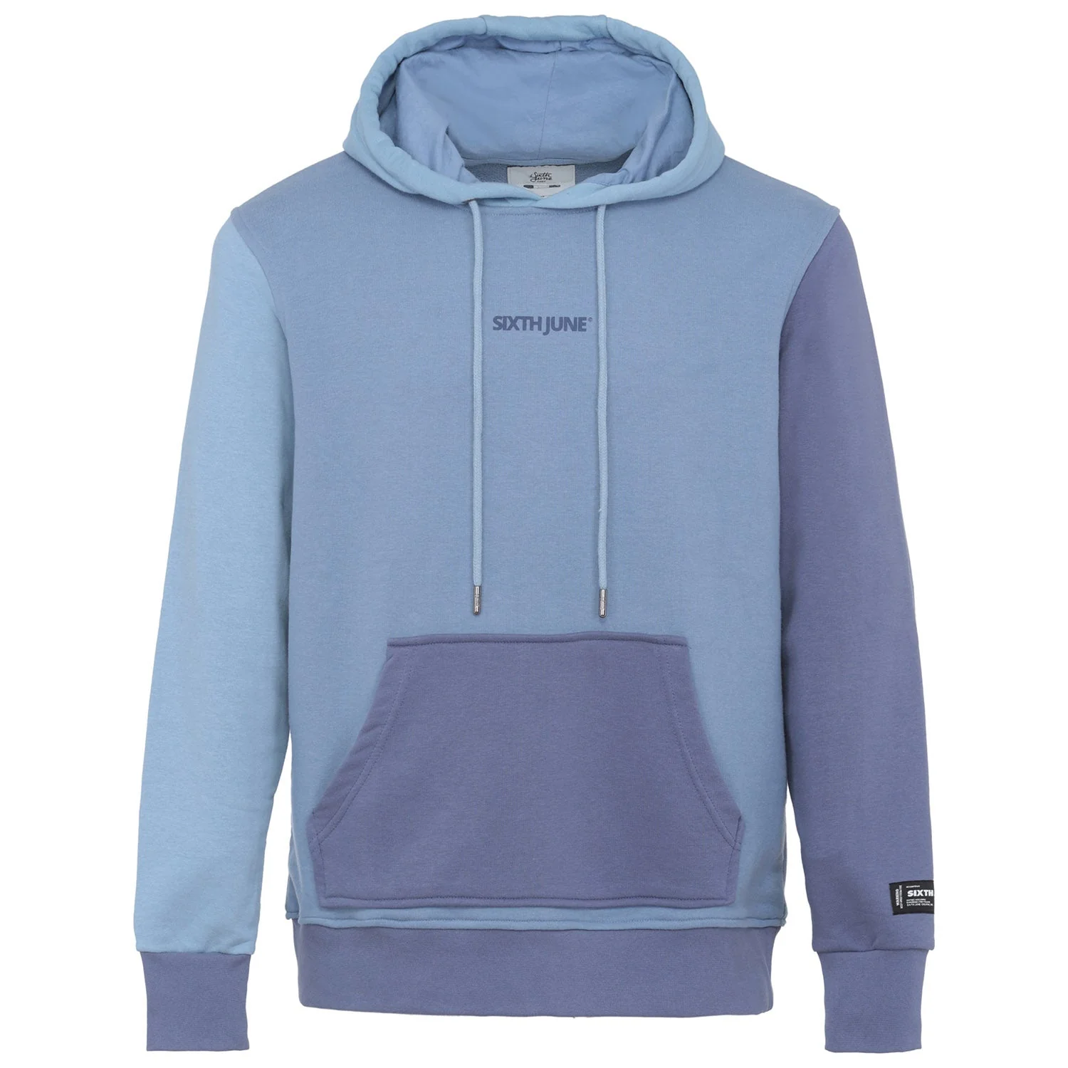 Sweat capuche tricolore logo Bleu - Image 6