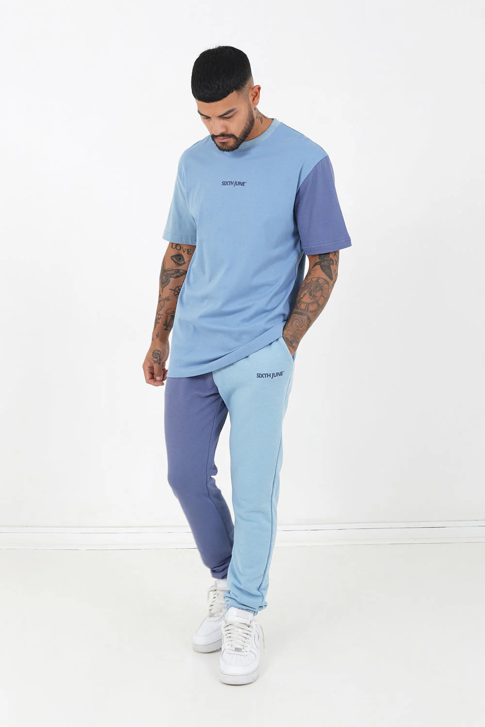 T-shirt tricolore logo Bleu - Image 2