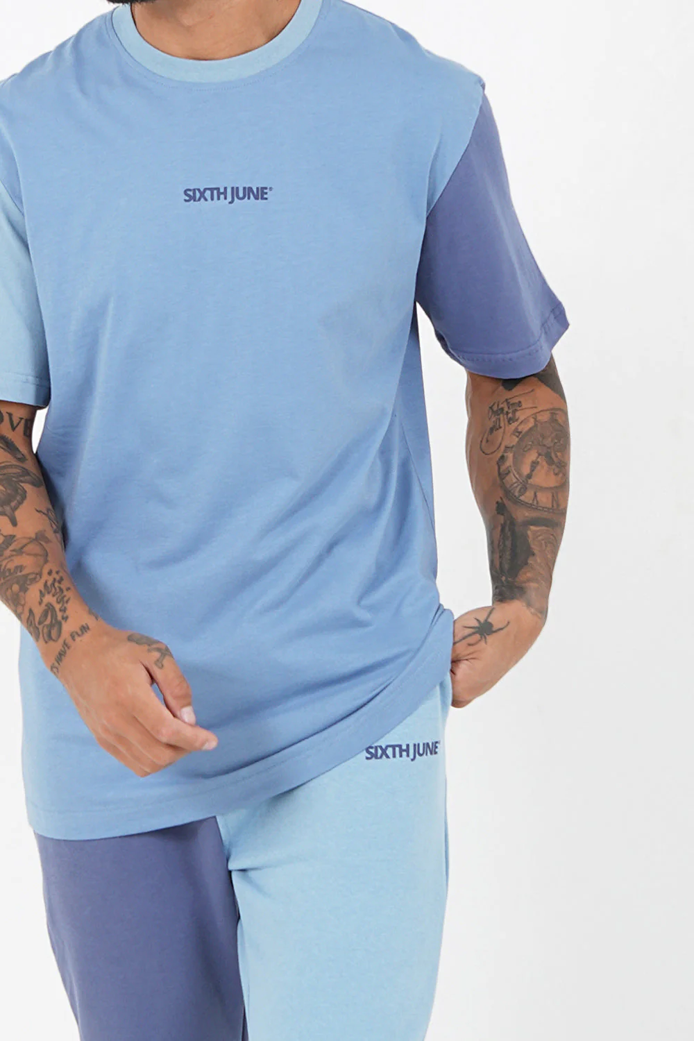 T-shirt tricolore logo Bleu - Image 3