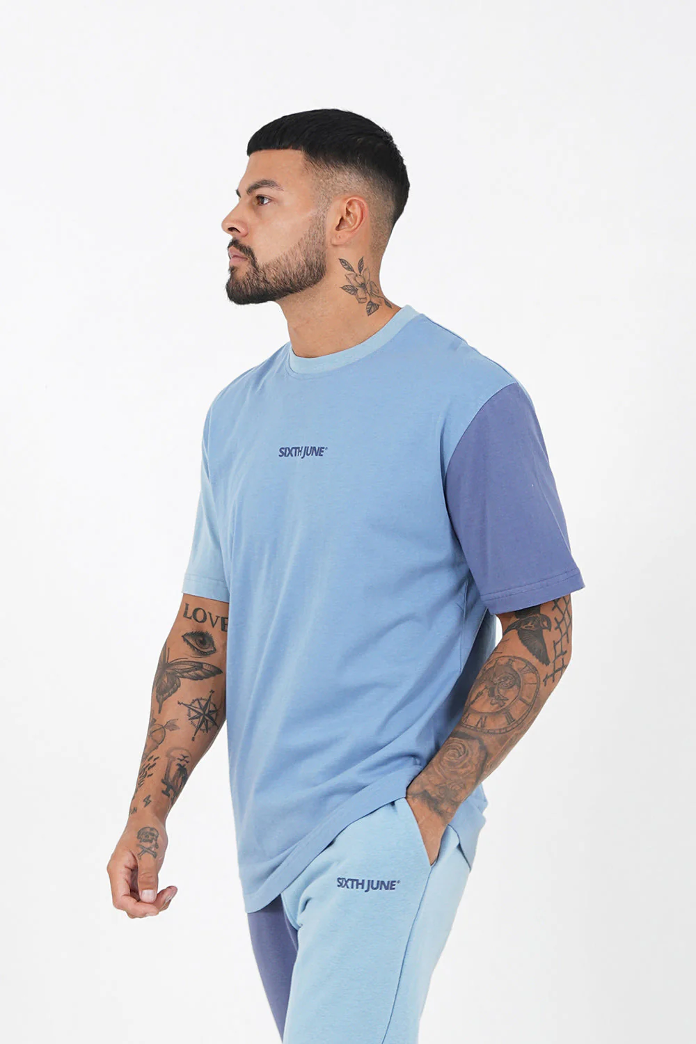 T-shirt tricolore logo Bleu - Image 4