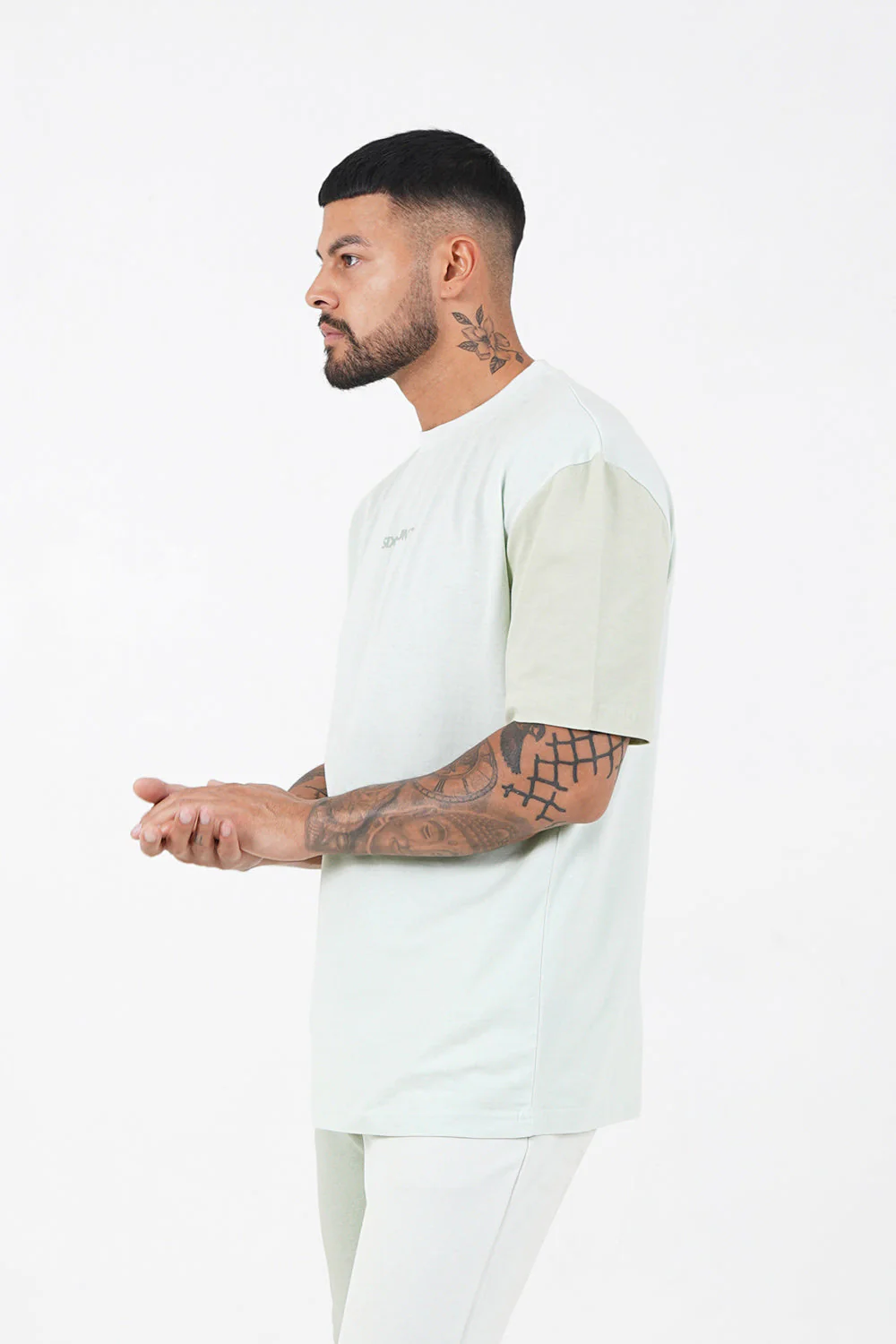 T-shirt tricolore logo Vert clair - Image 4