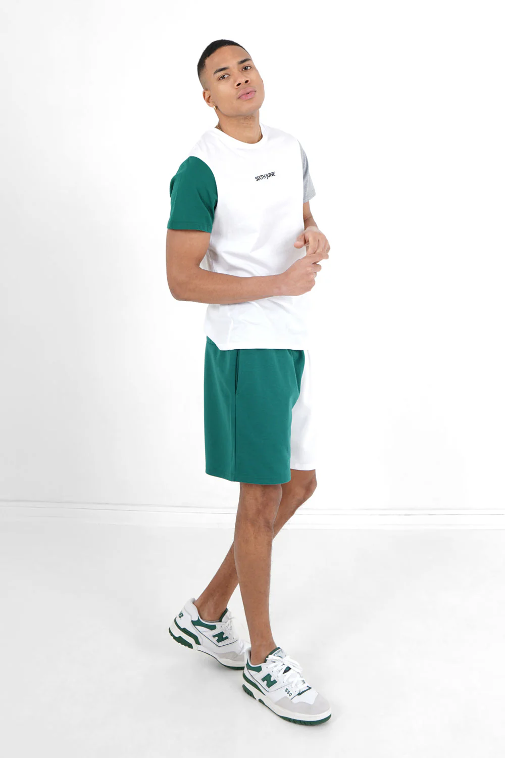 Short bicolore logo Vert - Image 2