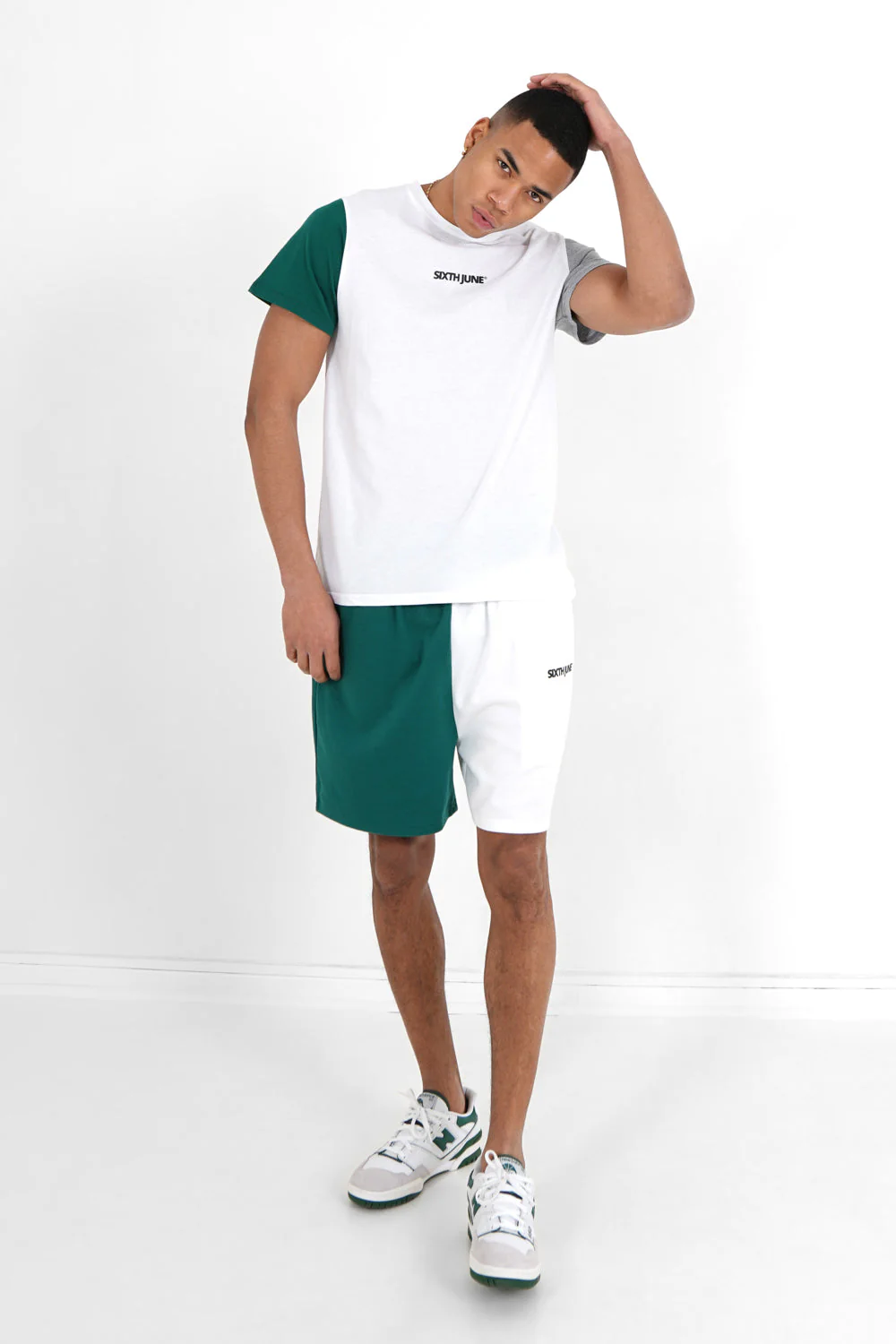 T-shirt tricolore imprimé Blanc - Image 2