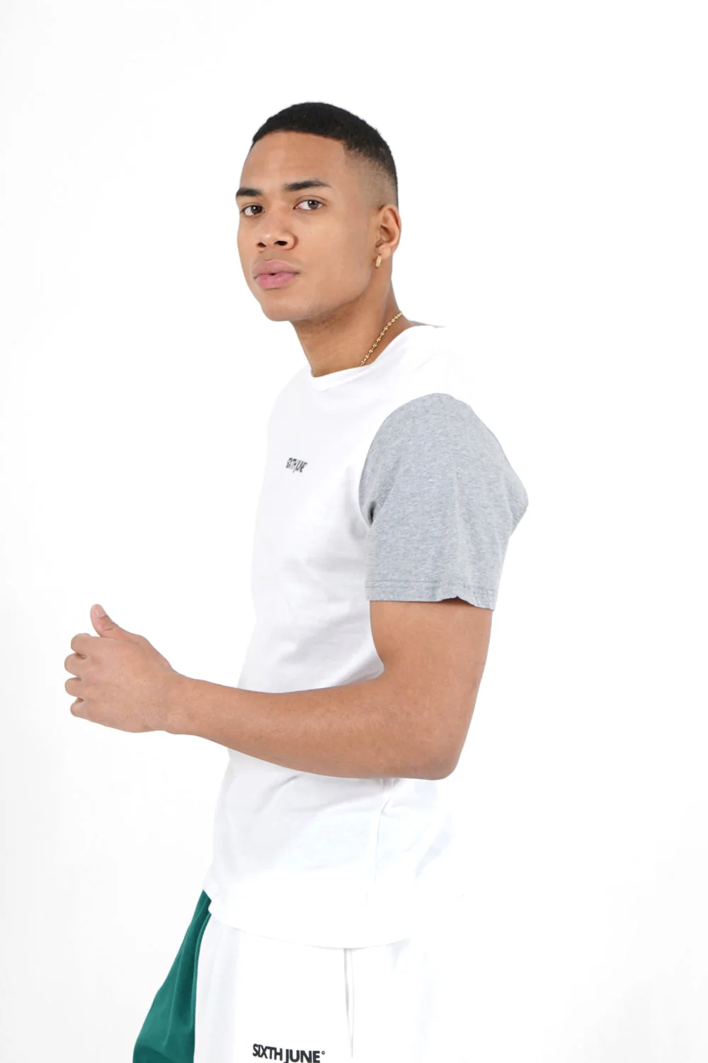 T-shirt tricolore imprimé Blanc - Image 4