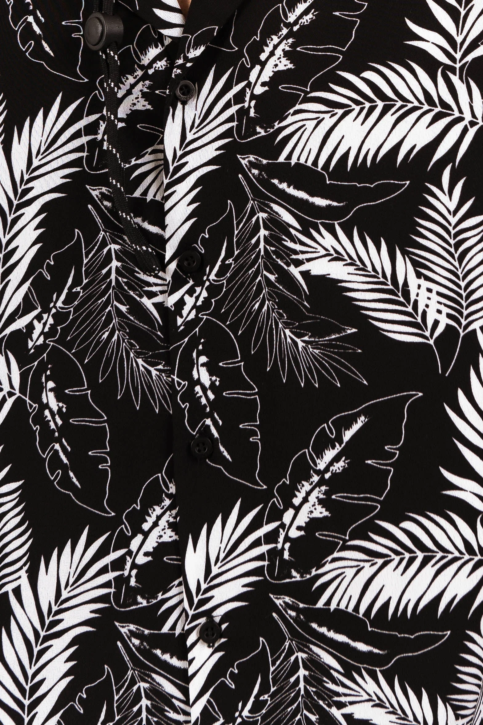 Short tropical décontracté noir - Image 3
