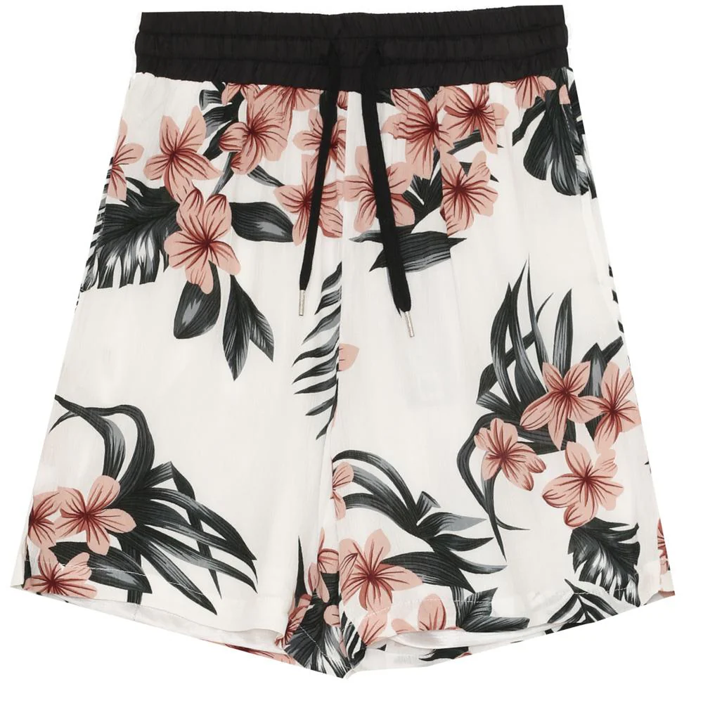 Short imprimé fleur tropical blanc - Image 6