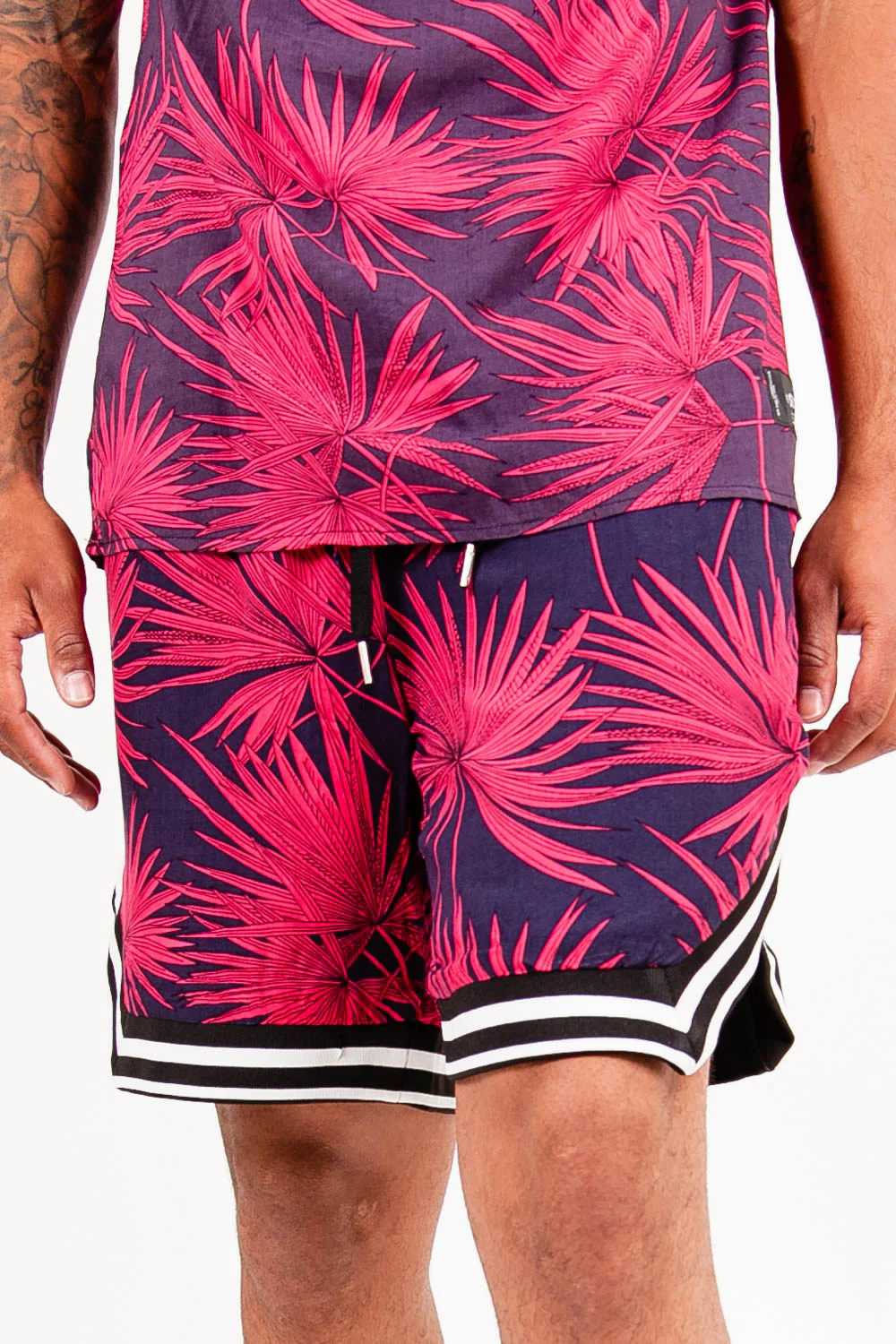 Short imprimé tropical palm spring bleu - Image 3