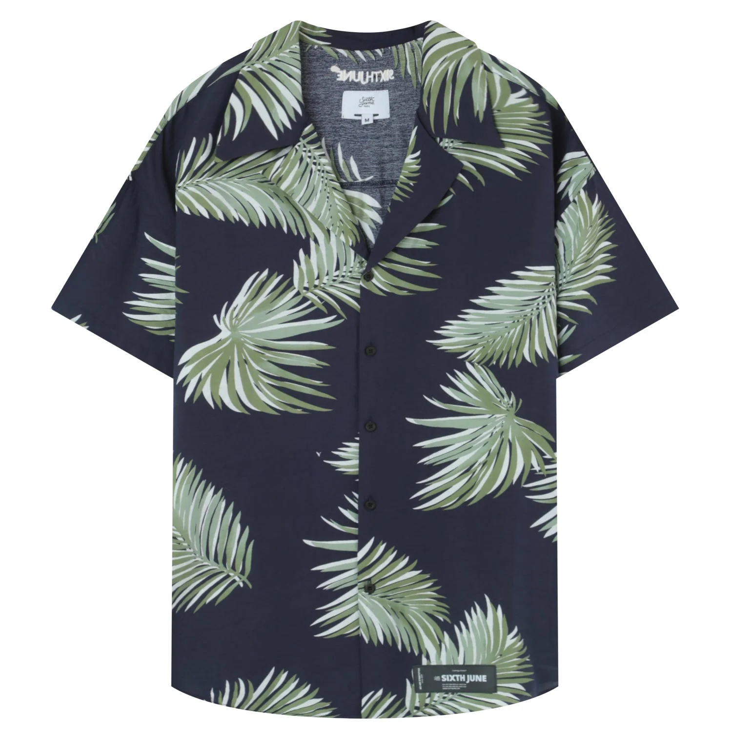 Chemise fluide tropicale Bleu foncé - Image 6