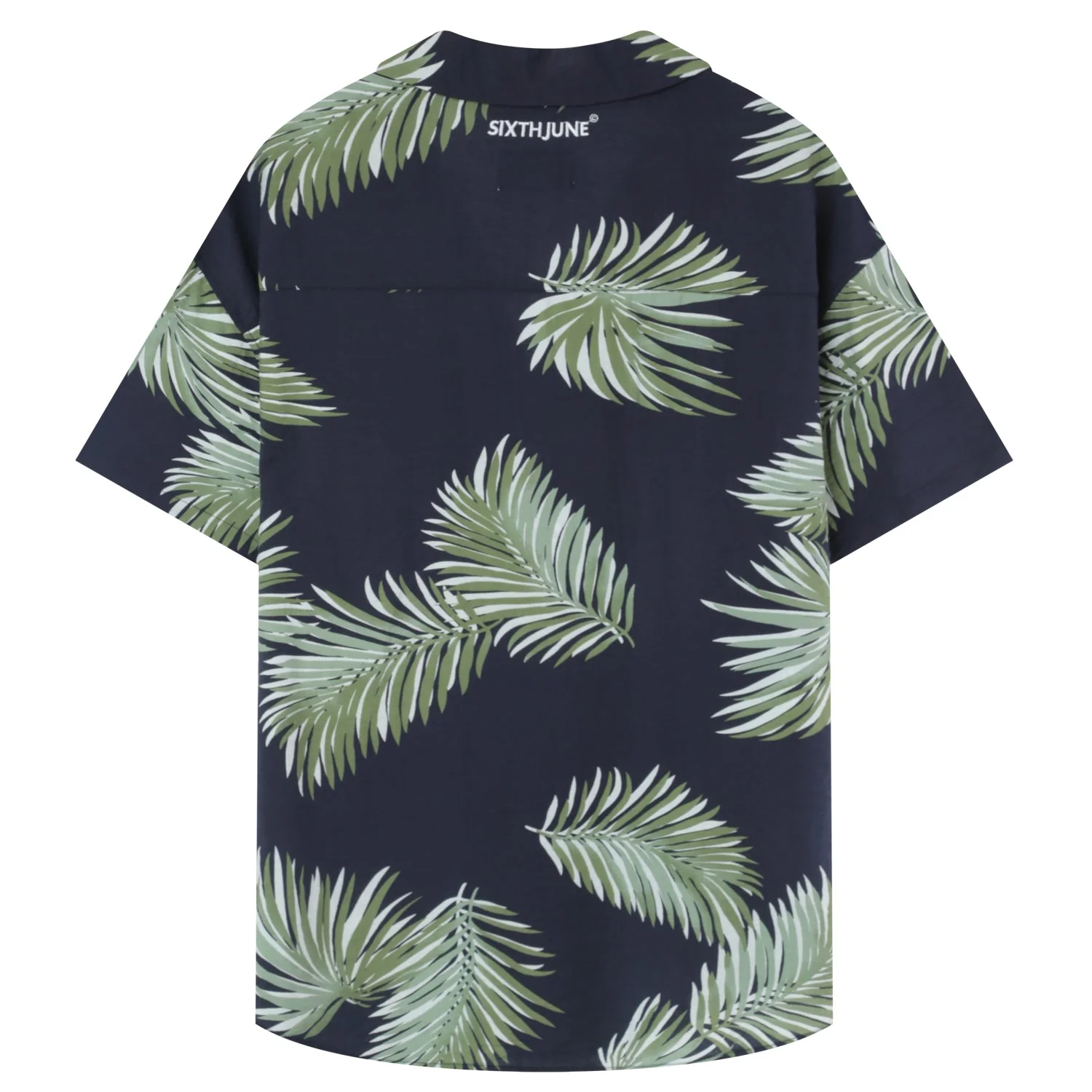 Chemise fluide tropicale Bleu foncé - Image 7