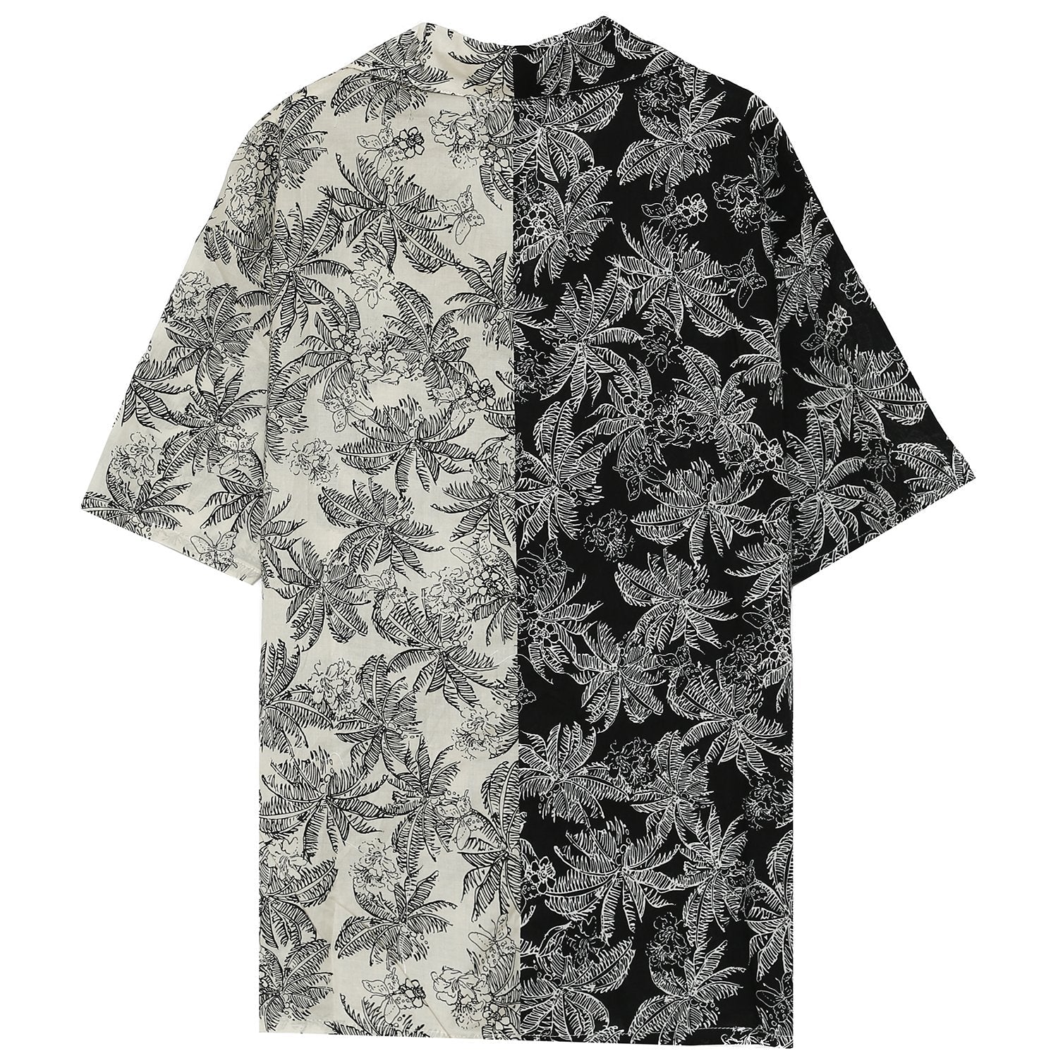 Chemisette bicolore tropical Noir Beige - Image 5