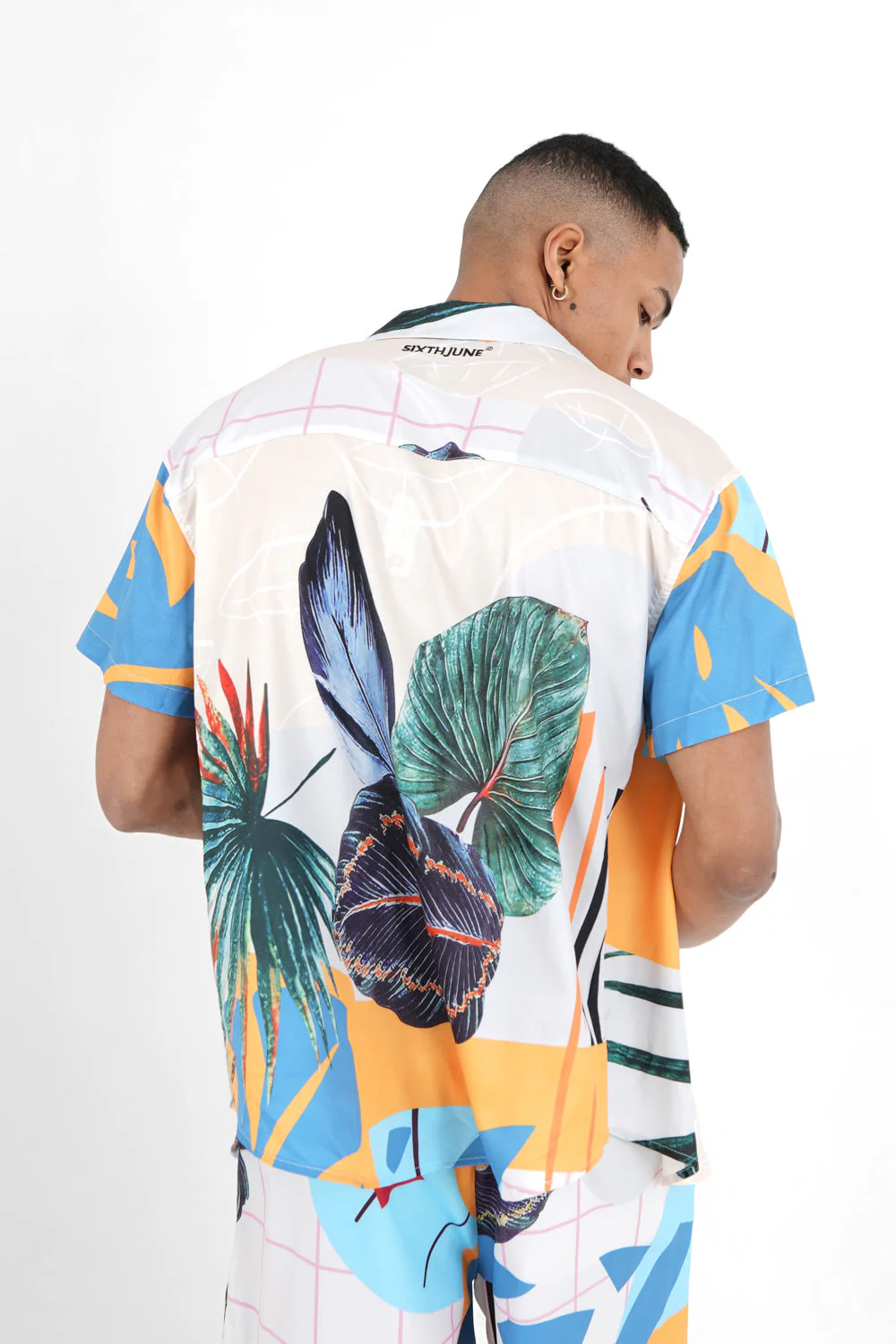 Chemise fluide tropical Blanc - Image 5