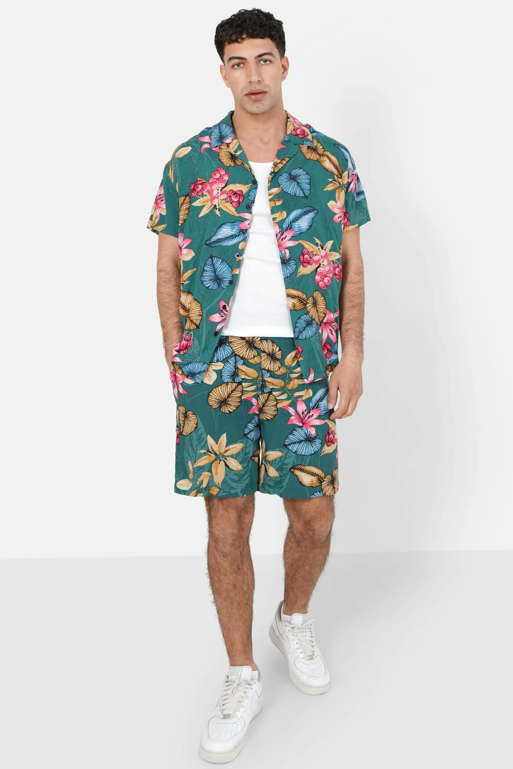 Chemise fluide fleurie Vert - Image 2