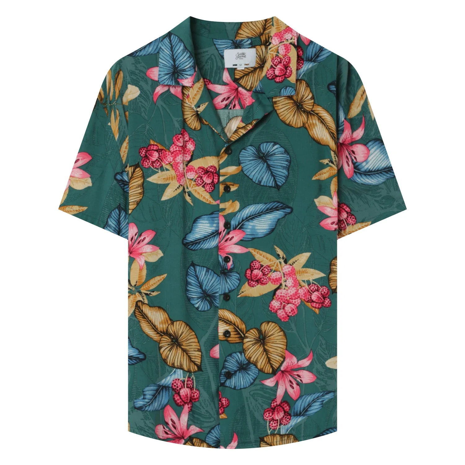 Chemise fluide fleurie Vert - Image 7