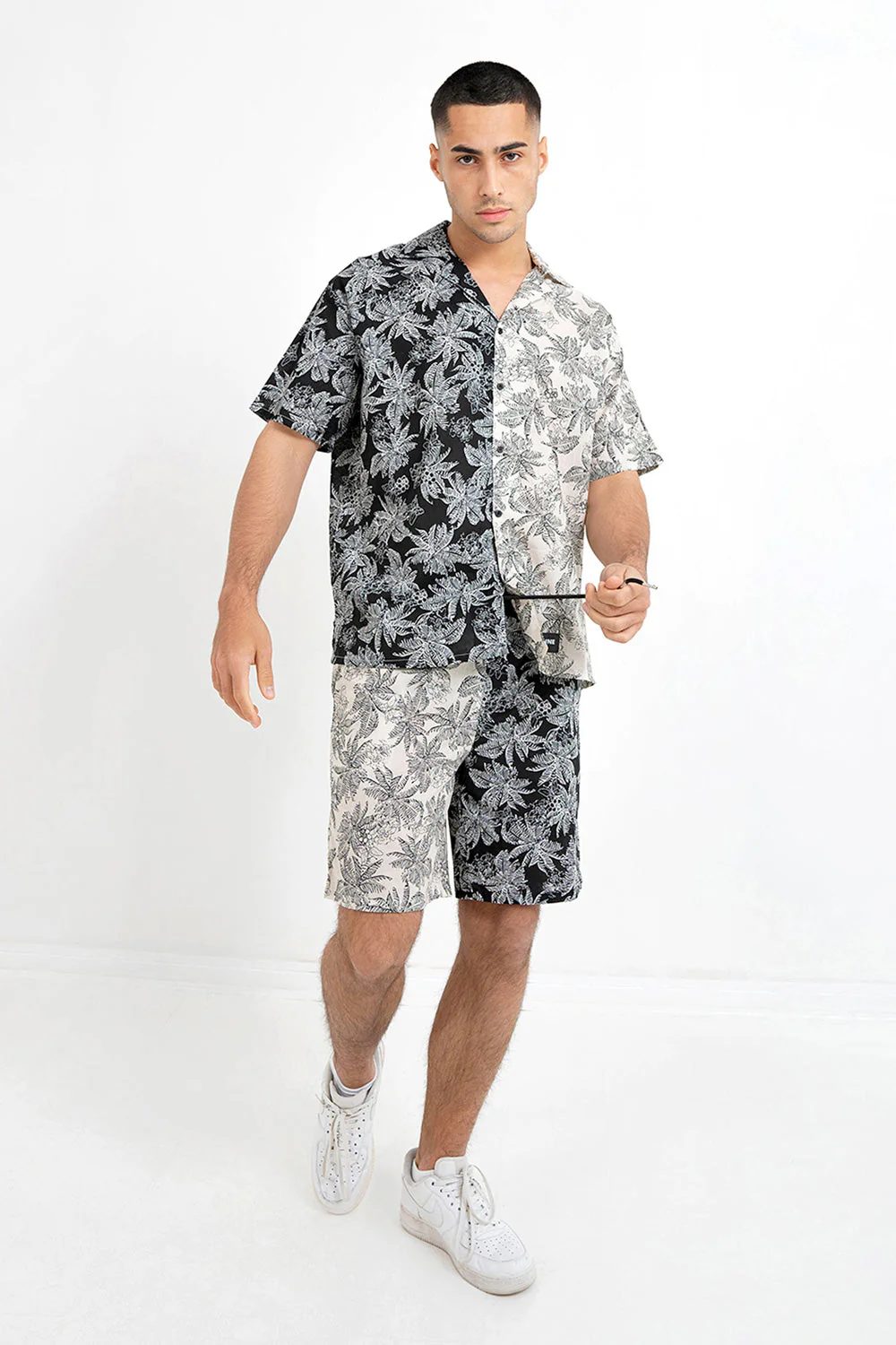 Short tropical bicolore Beige - Image 2