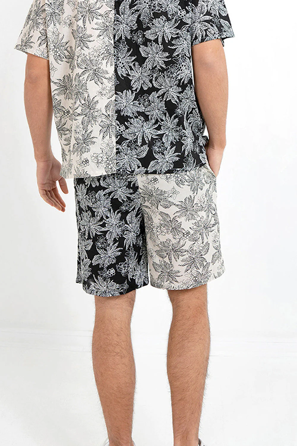 Short tropical bicolore Beige - Image 3