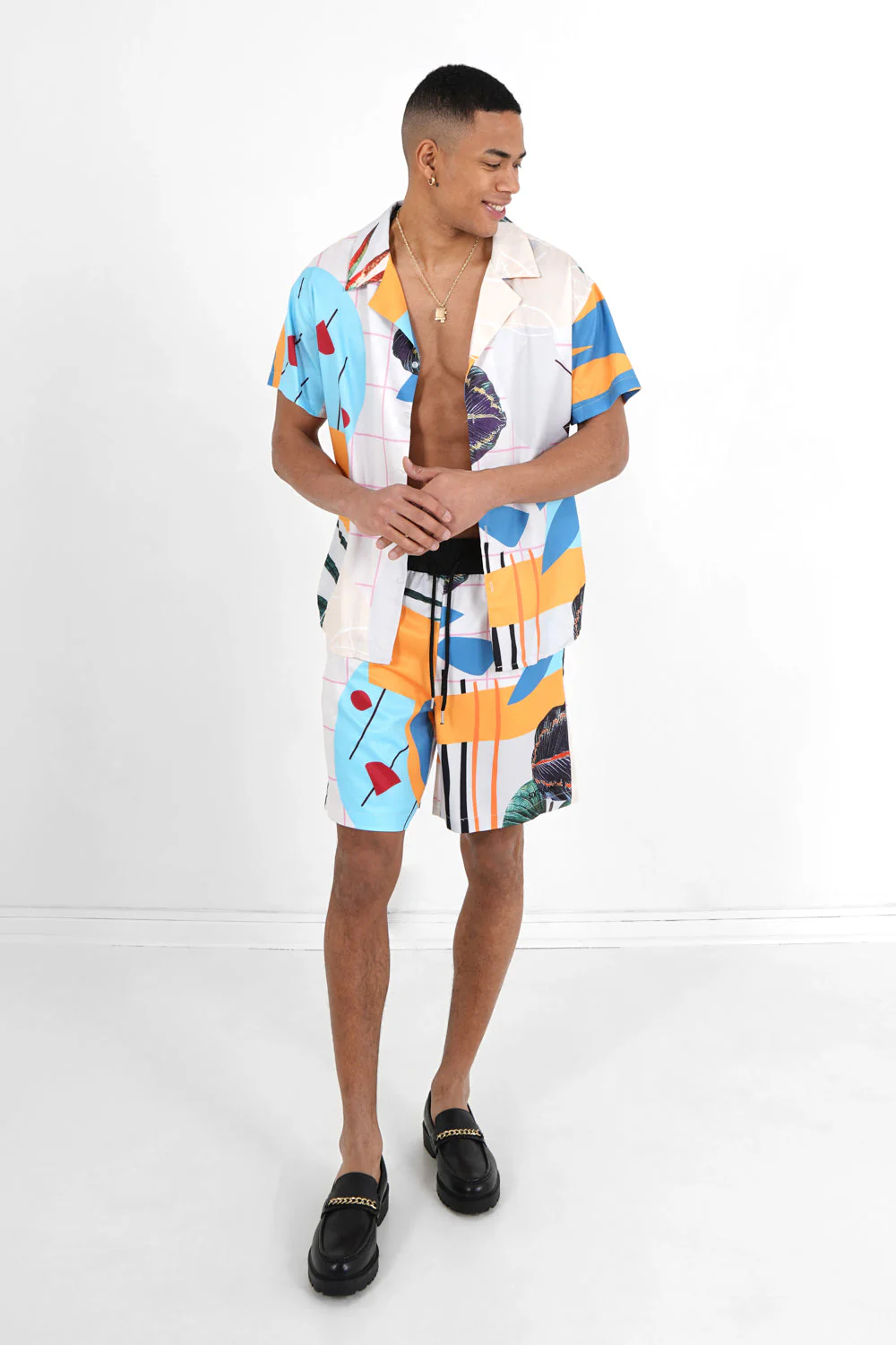 Short motif tropical Blanc - Image 2