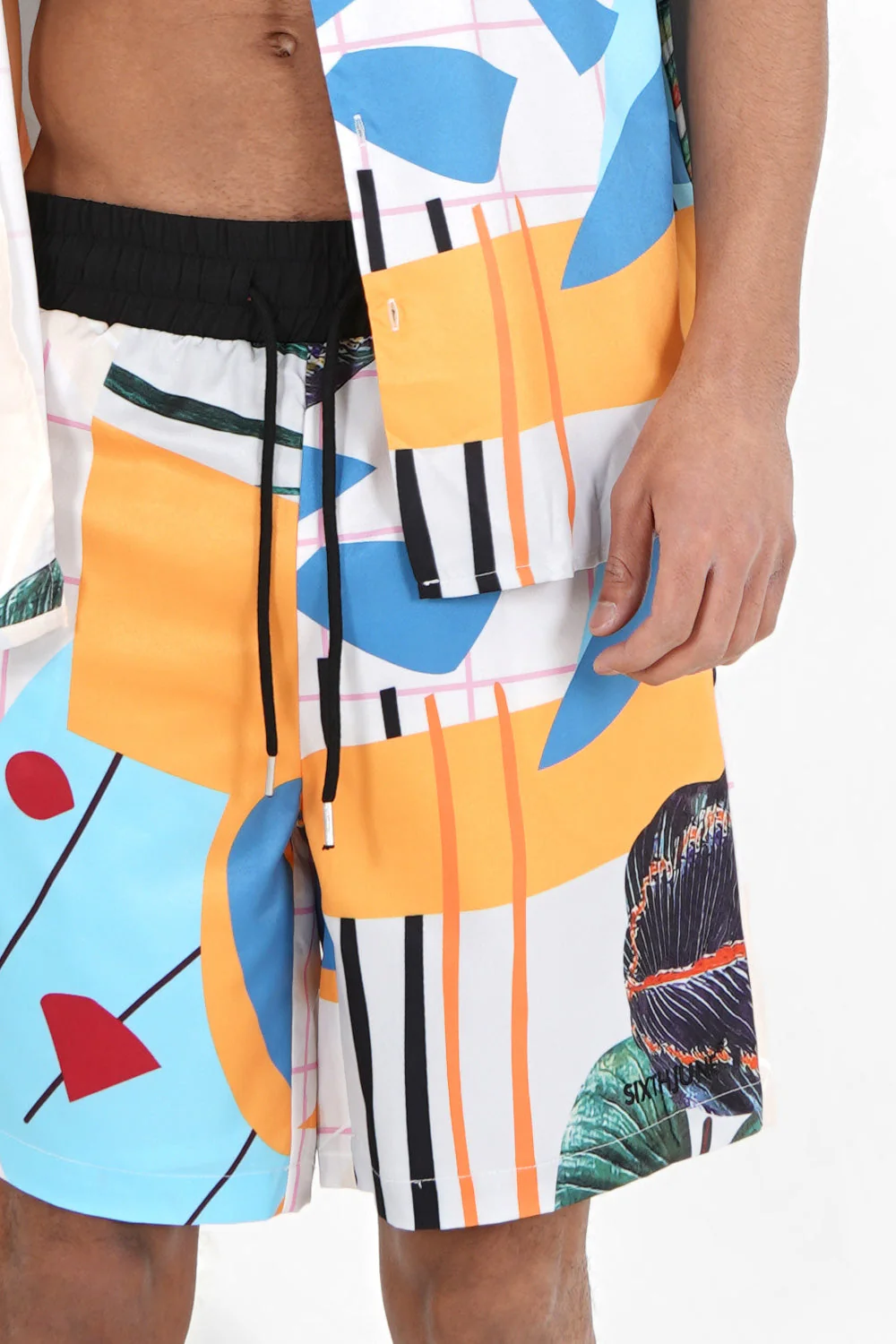 Short motif tropical Blanc - Image 3