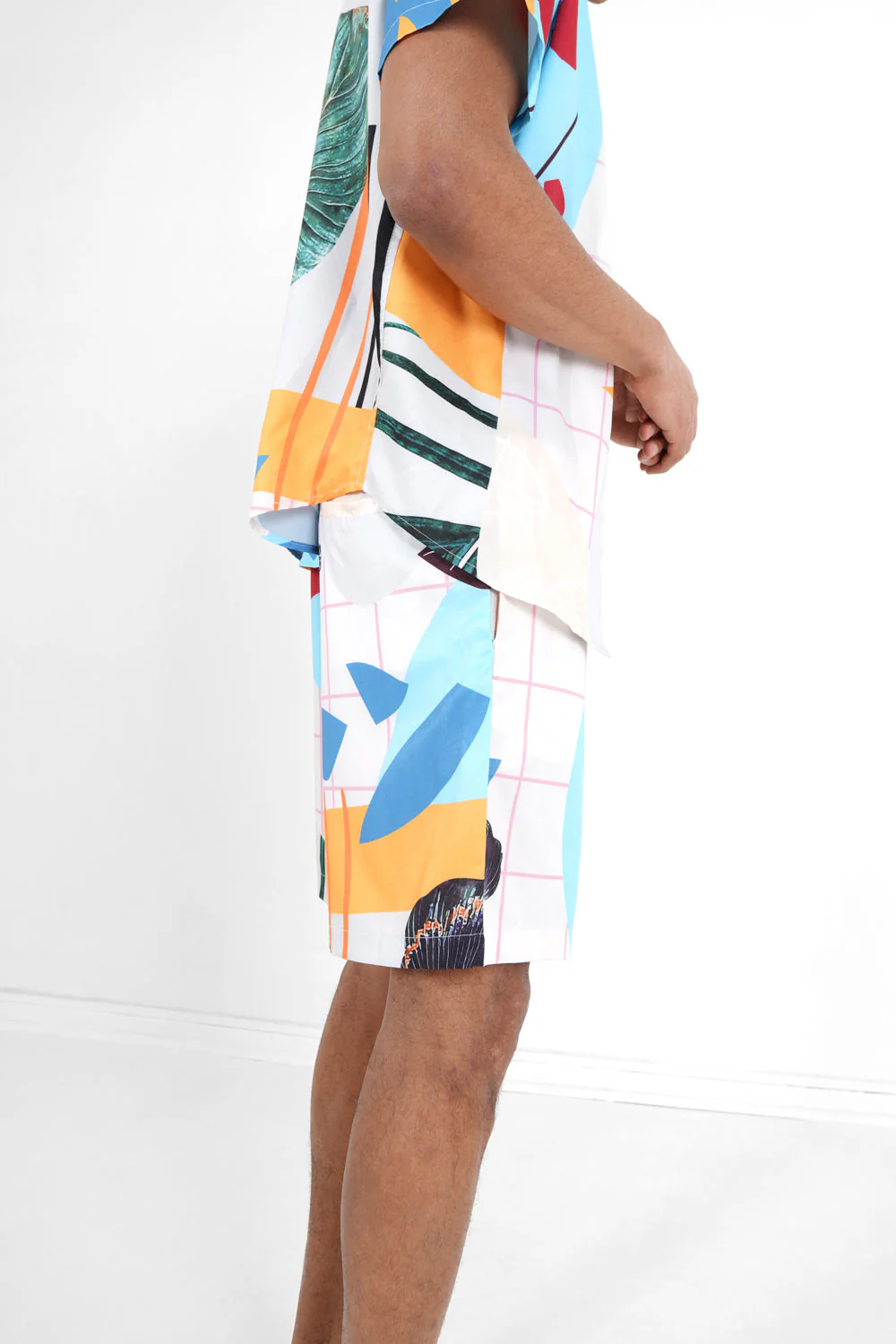 Short motif tropical Blanc - Image 4