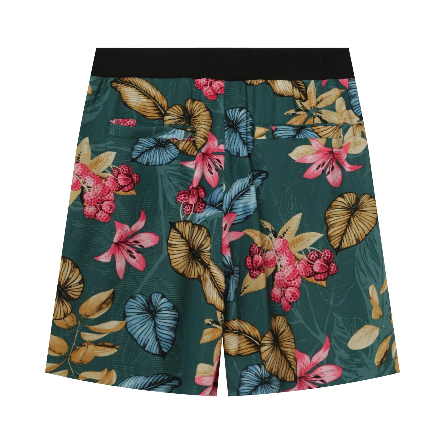 Short fluide fleuri Vert - Image 8