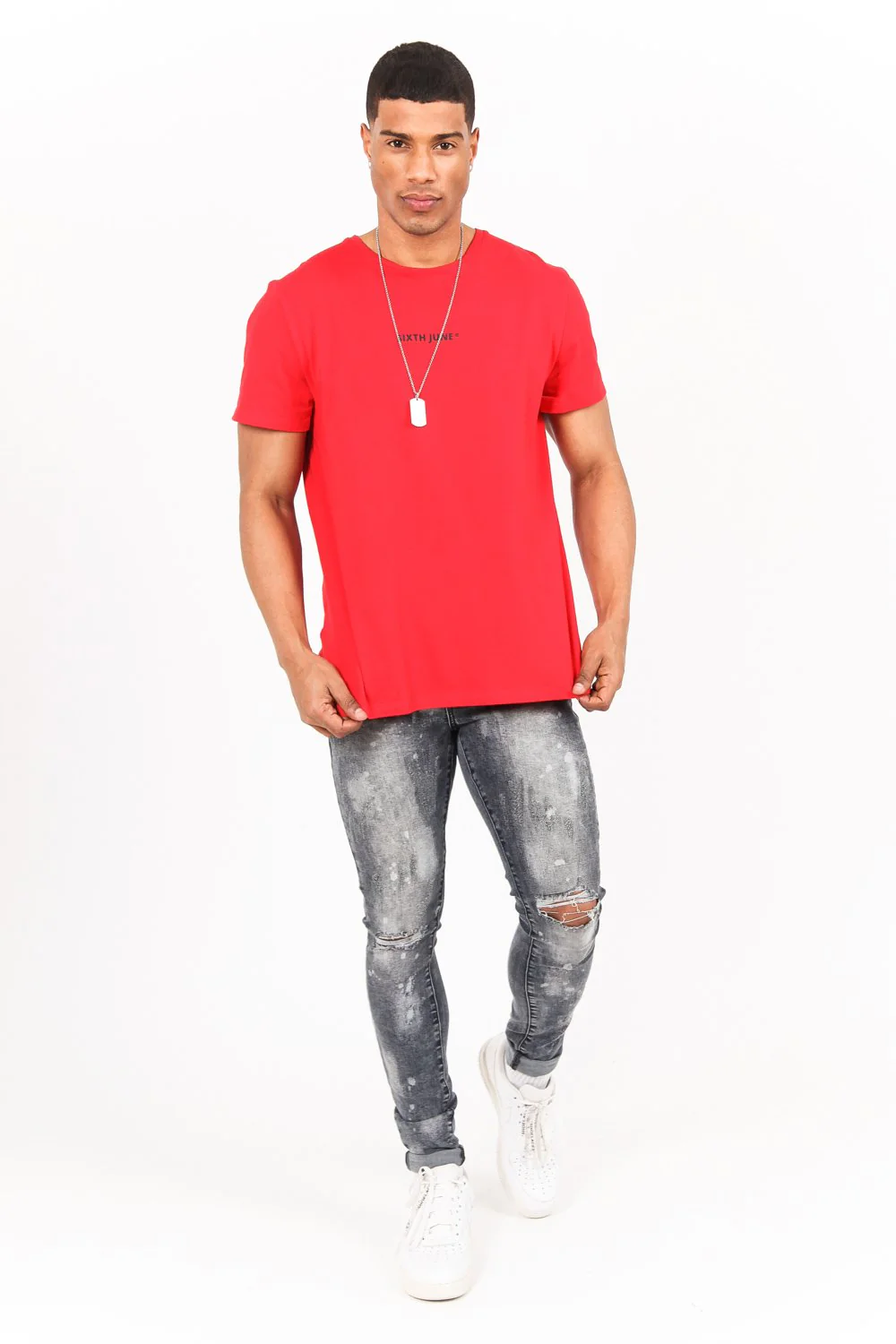 Tshirt imprimé bandana multicolore rouge - Image 2