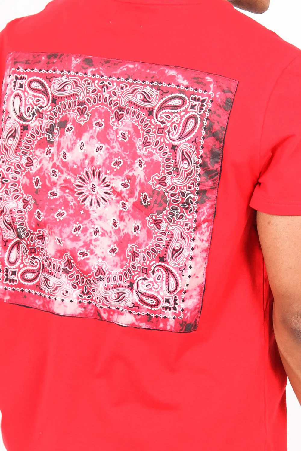 Tshirt imprimé bandana multicolore rouge - Image 3