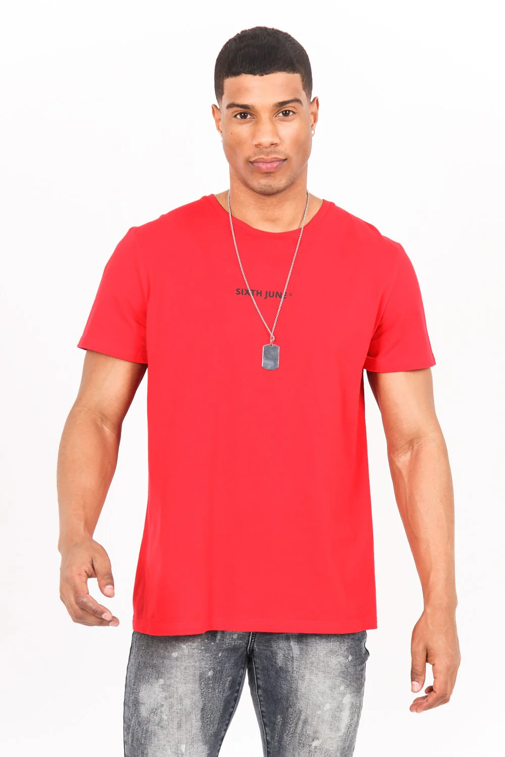 Tshirt imprimé bandana multicolore rouge - Image 5