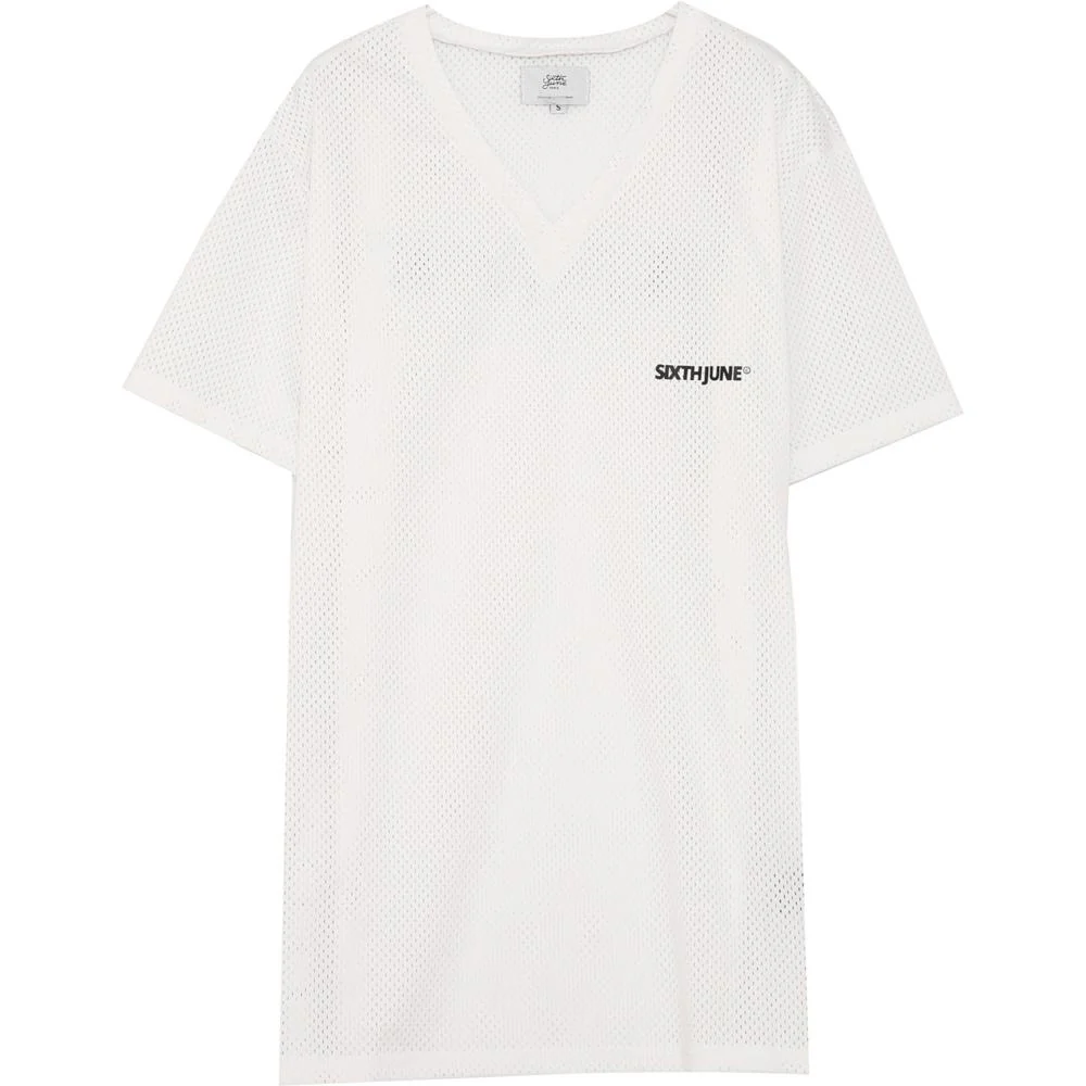 Robe t-shirt mesh logo blanc - Image 2
