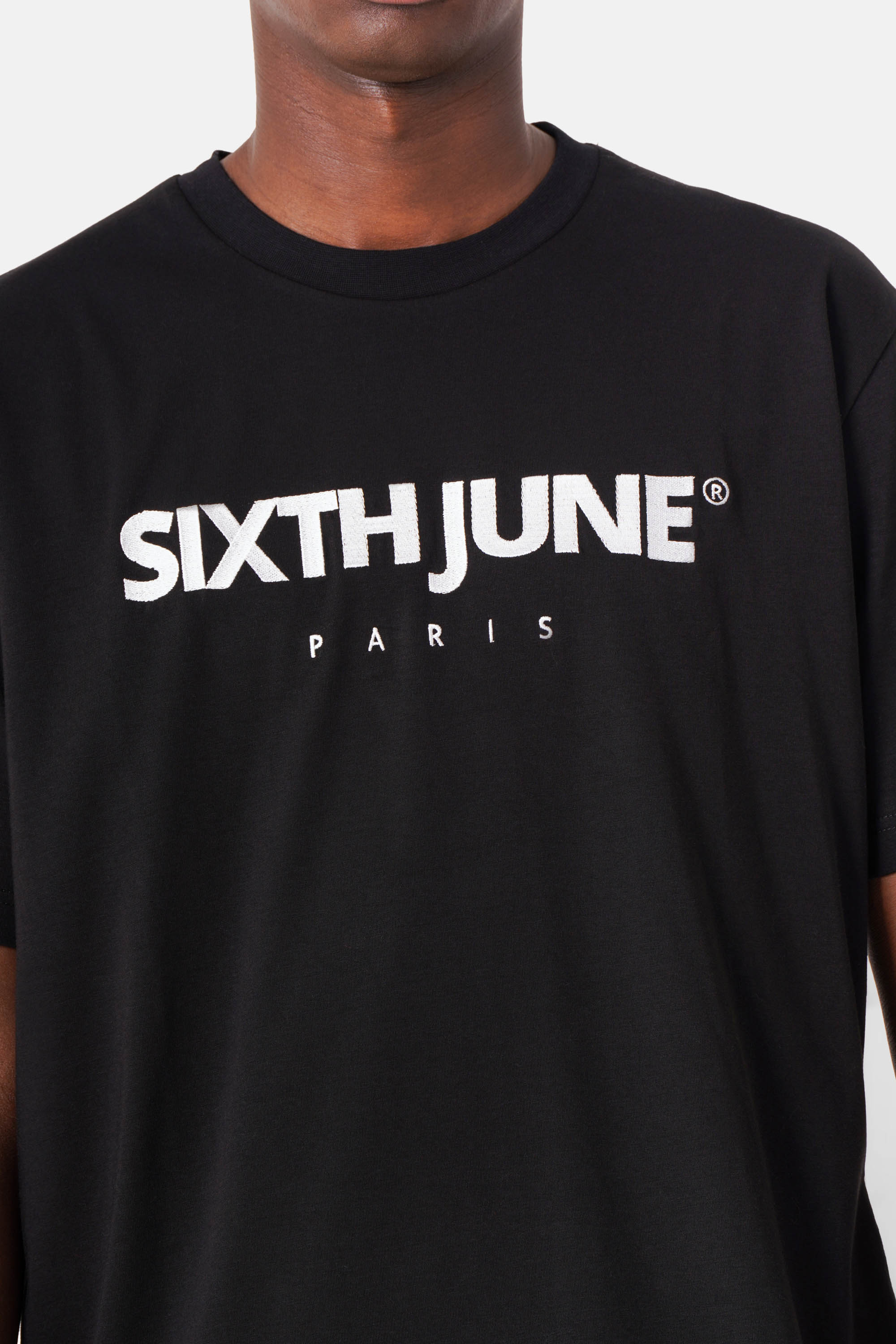 T-shirt broderie logo Paris Noir - Image 3