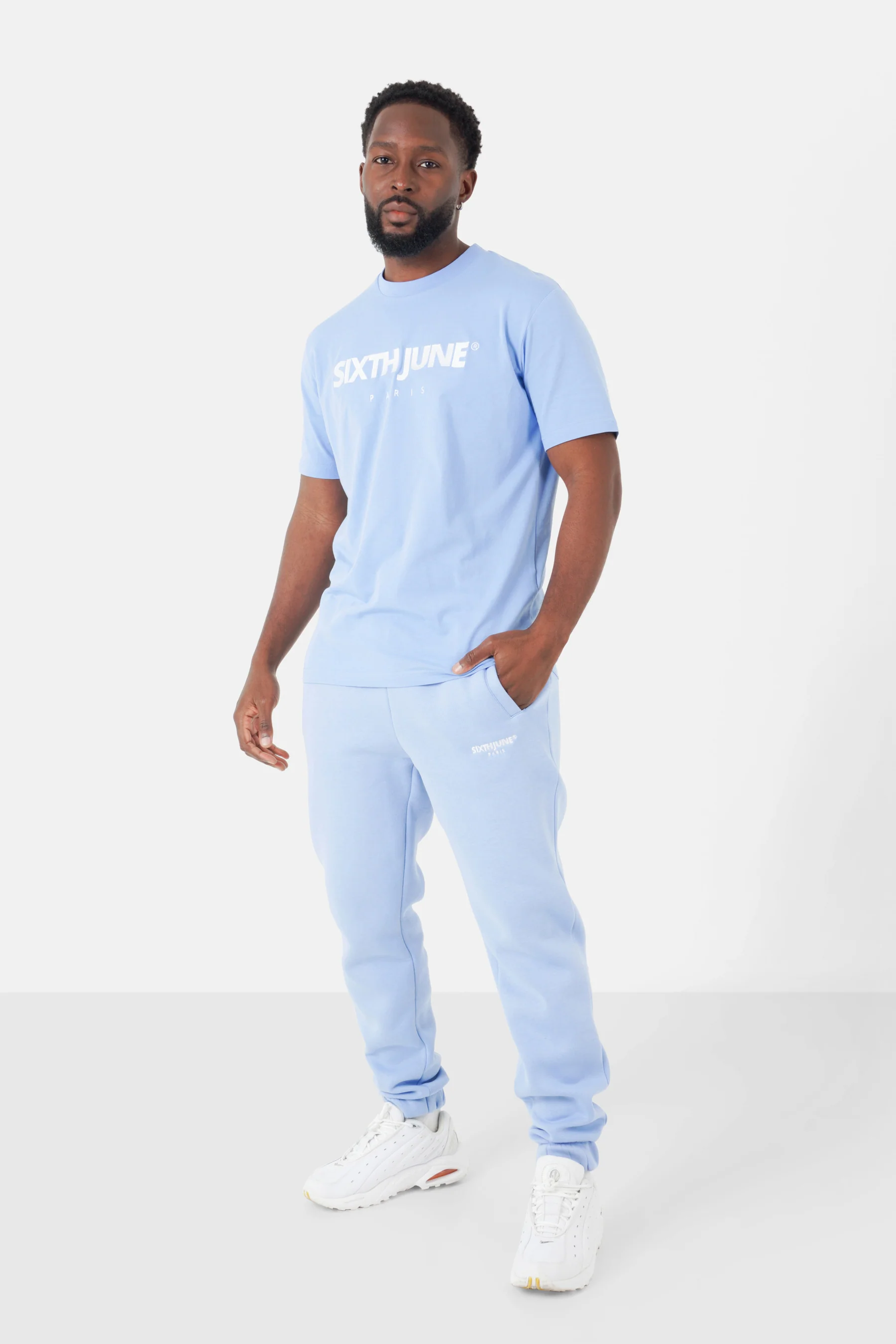 T-shirt broderie logo Paris Bleu clair - Image 2