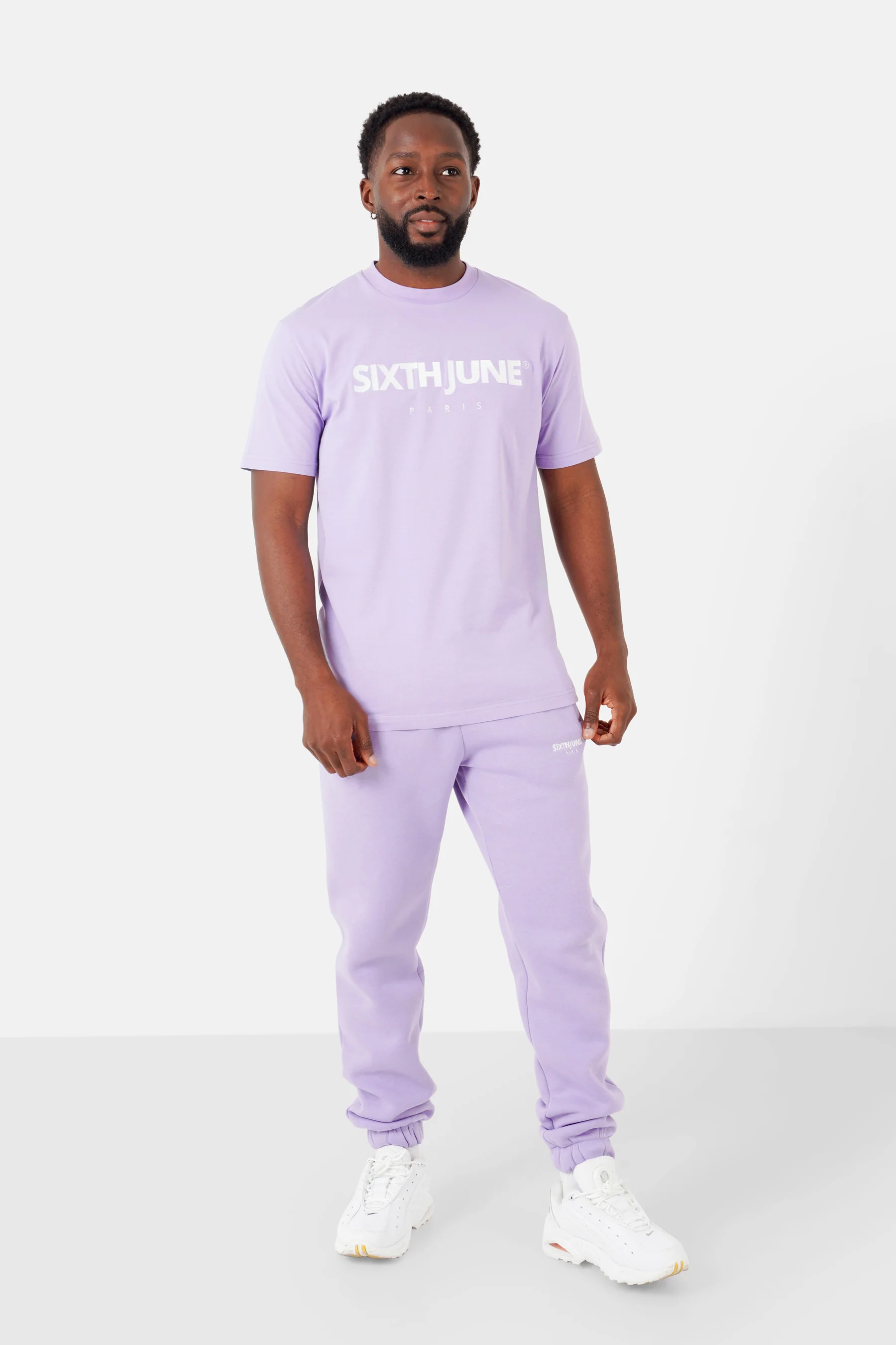 T-shirt broderie logo Paris Violet clair - Image 2