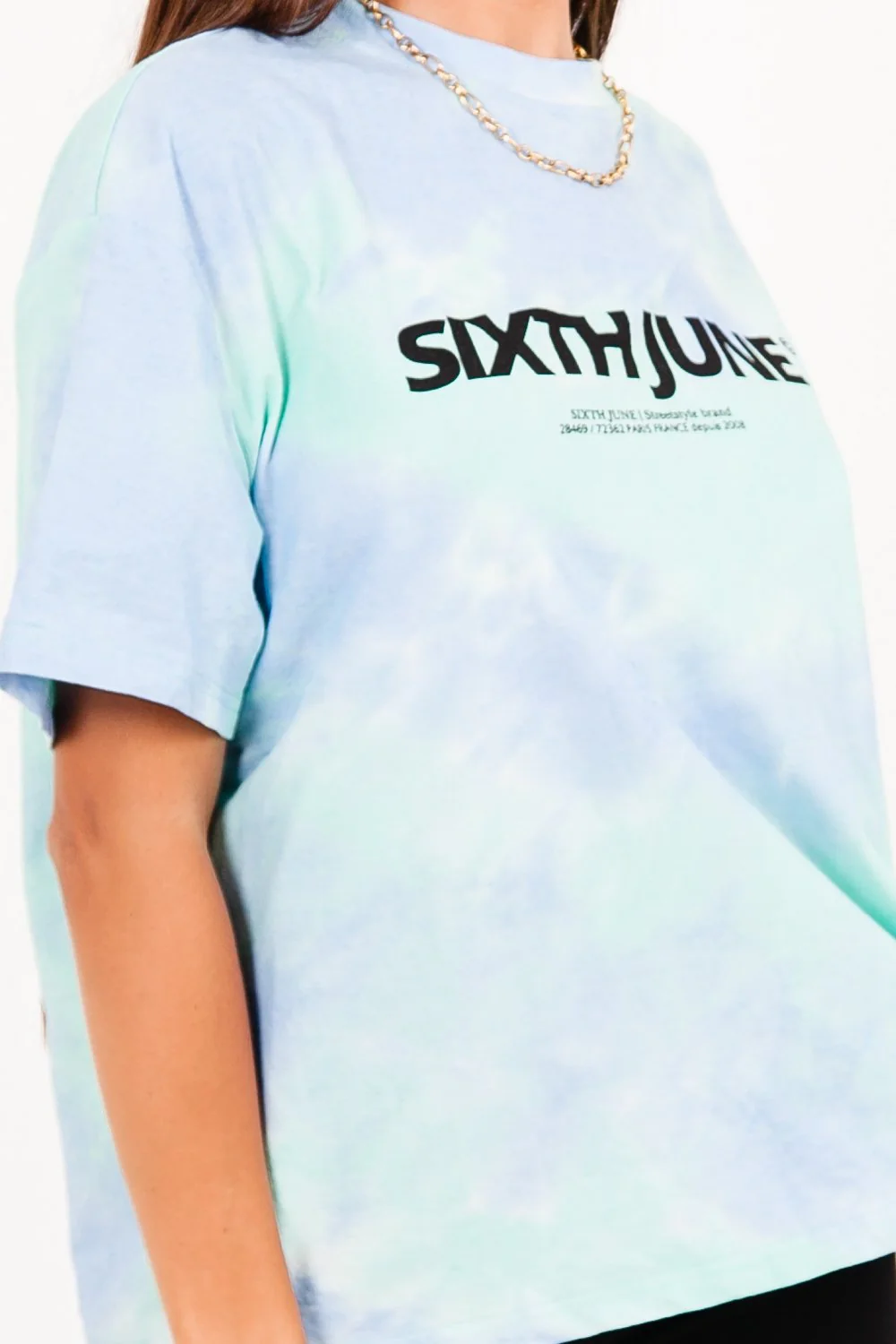 T-shirt tie and dye bleu - Image 3