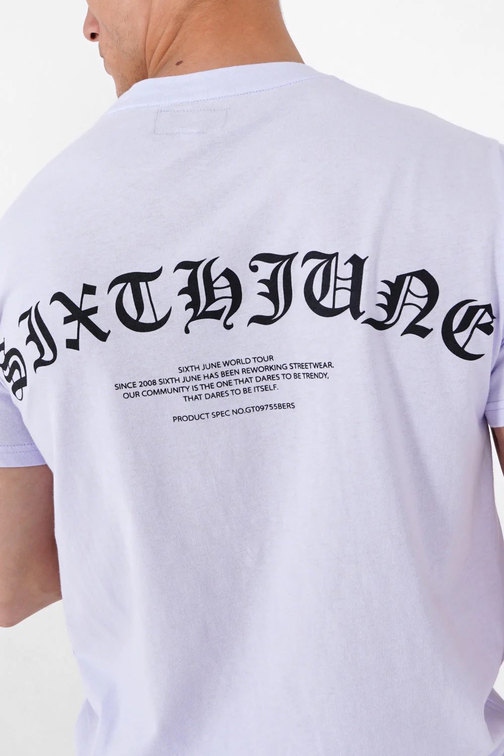 T-shirt logo gothique Violet clair - Image 3