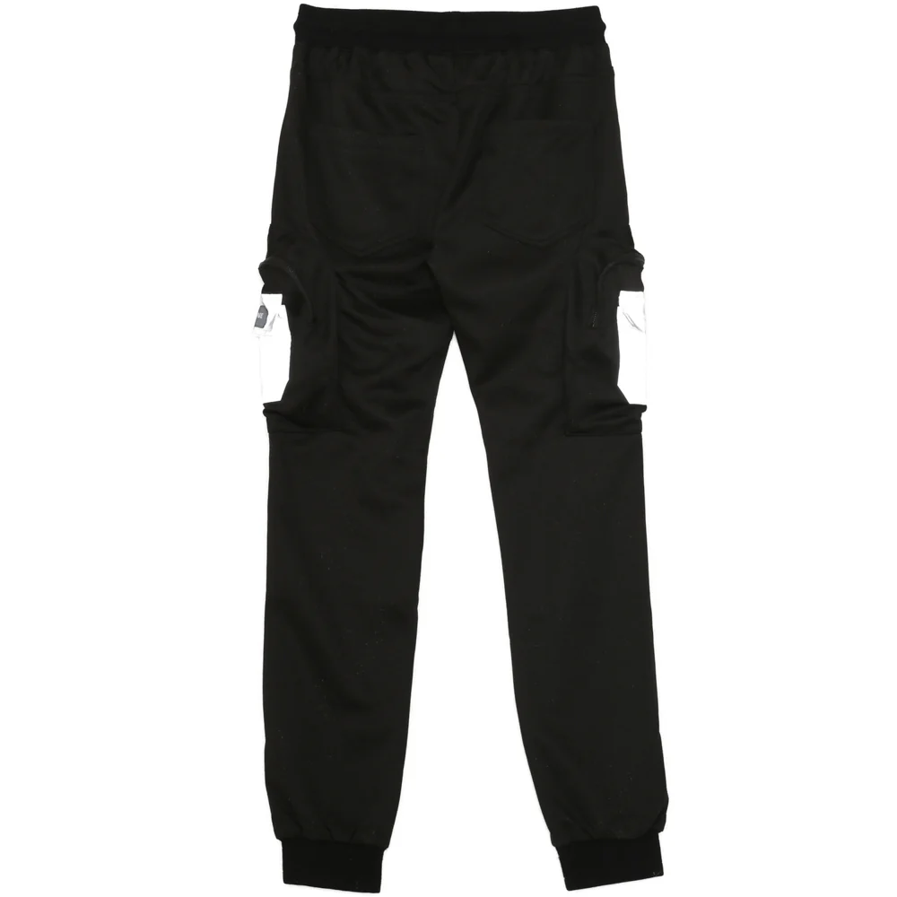 Pantalon jogging cargo réfléchissant noir - Image 7
