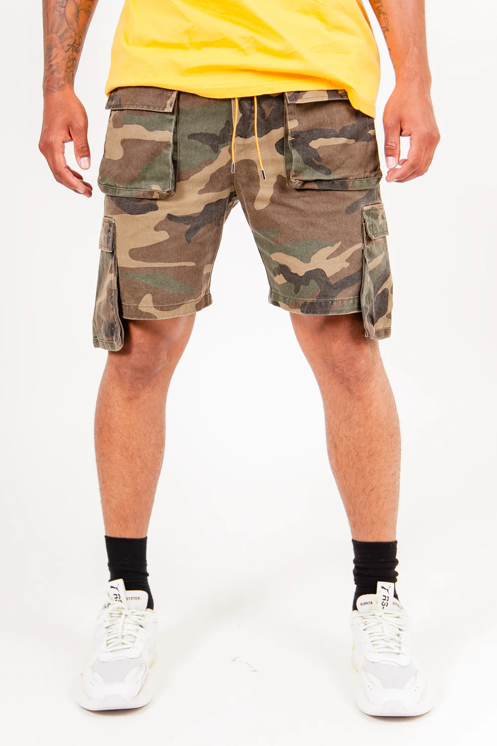 Short poche cargo militaire kaki - Image 2