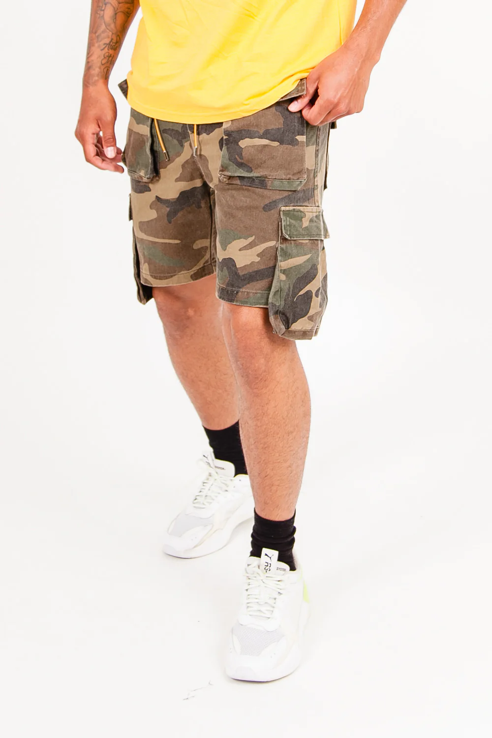 Short poche cargo militaire kaki - Image 4