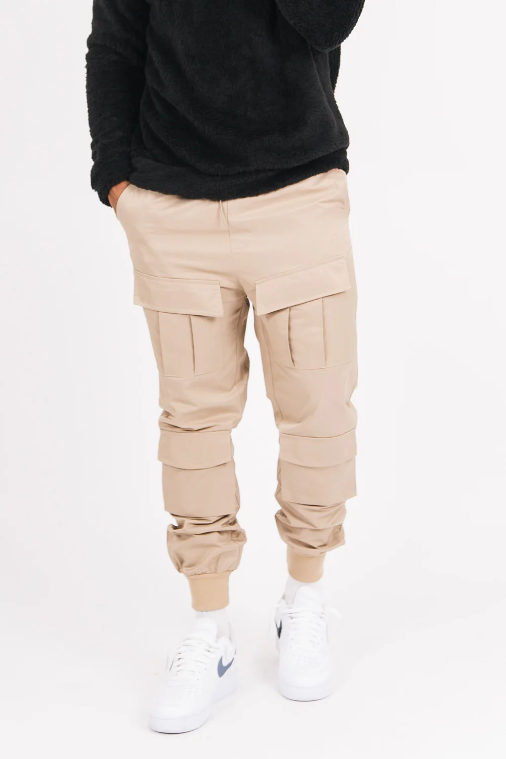Pantalon cargo utilitaire beige - Image 2