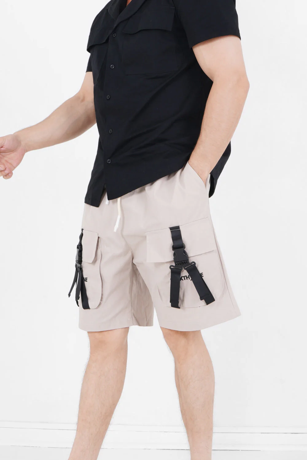 Short utilitaire sangles Beige - Image 4