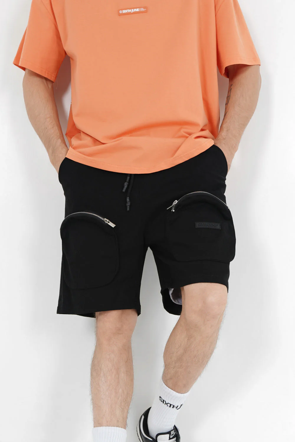 Short utilitaire poches Noir