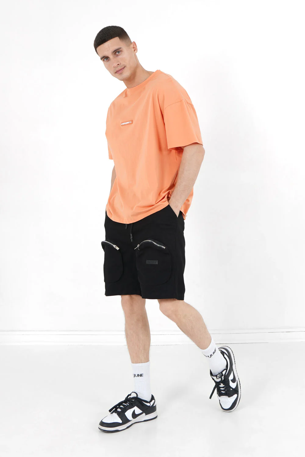 Short utilitaire poches Noir - Image 2