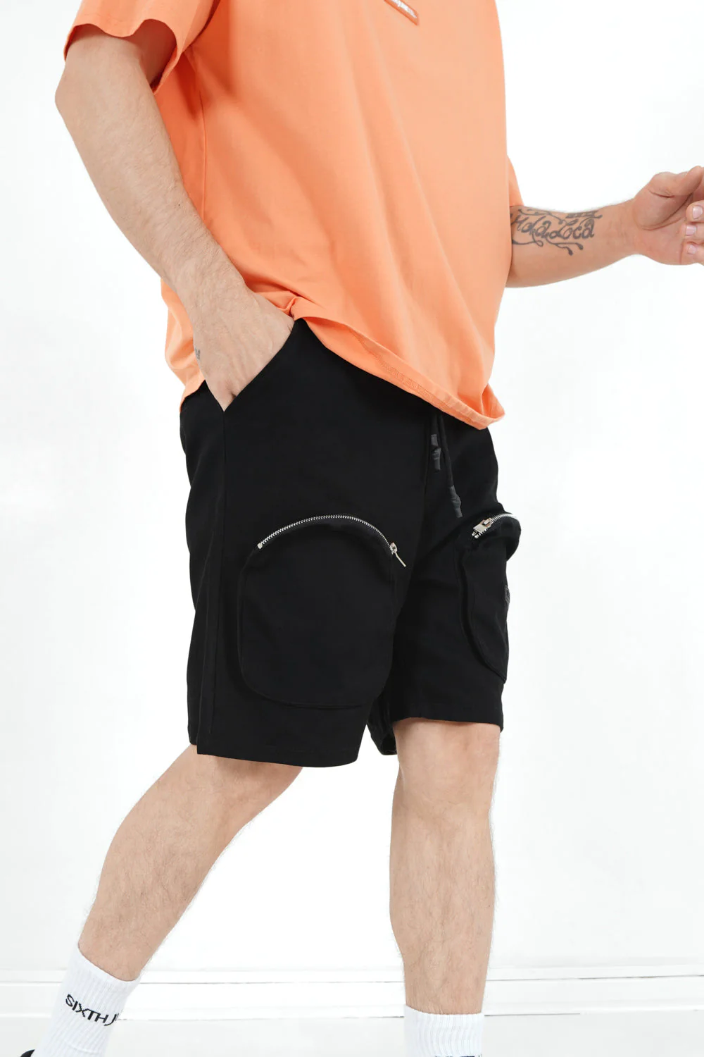 Short utilitaire poches Noir - Image 4