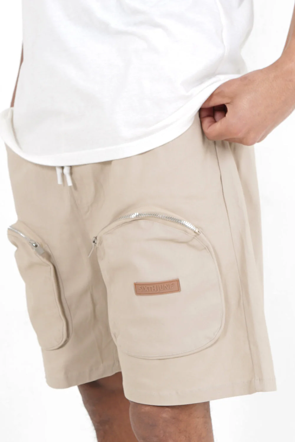 Short utilitaire poches Beige - Image 3