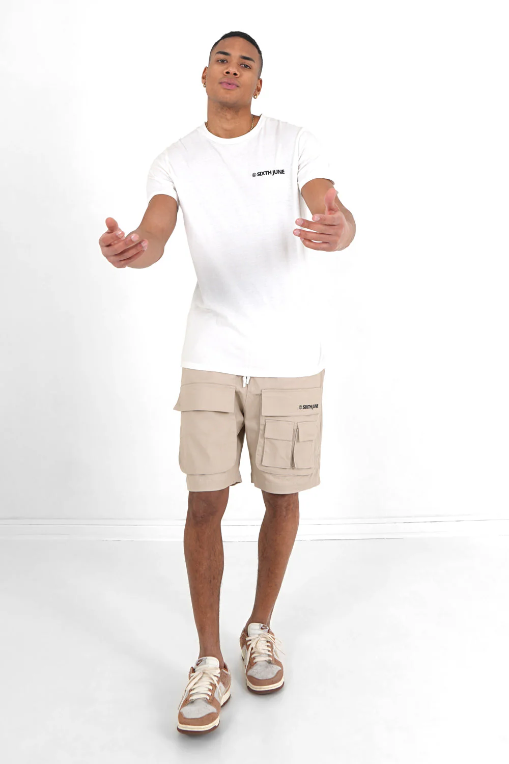 Short utilitaire logo Beige - Image 2