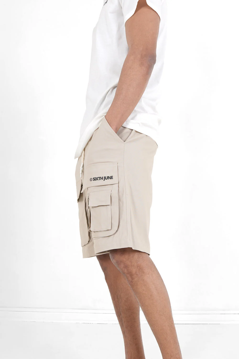 Short utilitaire logo Beige - Image 4