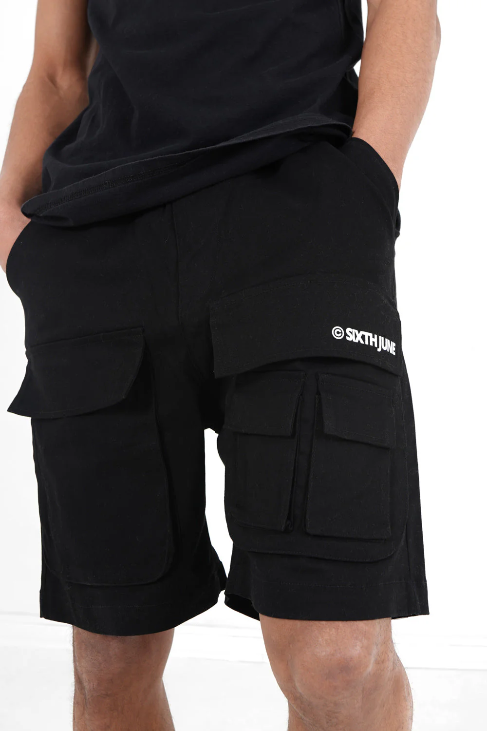 Short utilitaire logo Noir - Image 3
