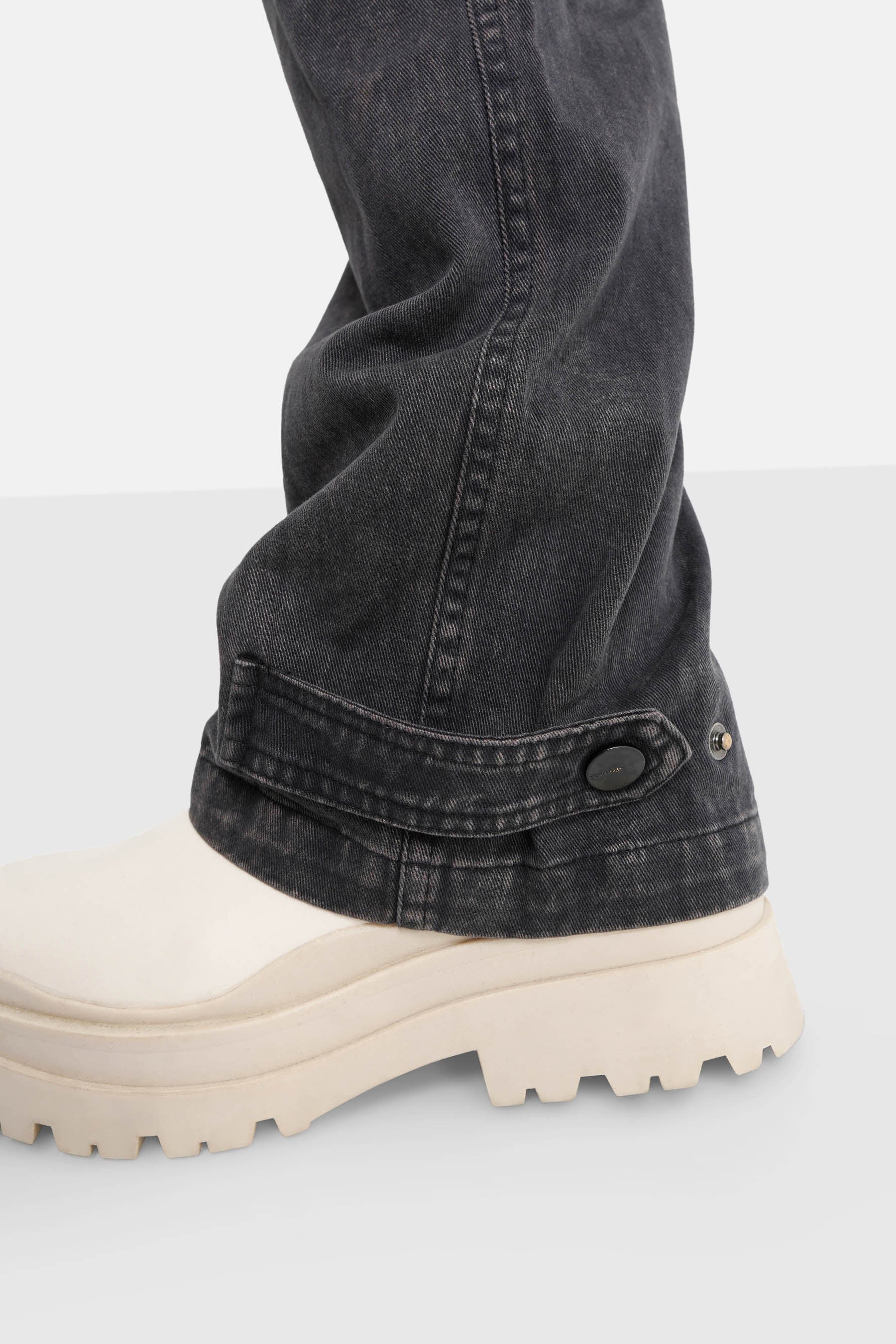Pantalon utilitaire délavé Noir - Image 3
