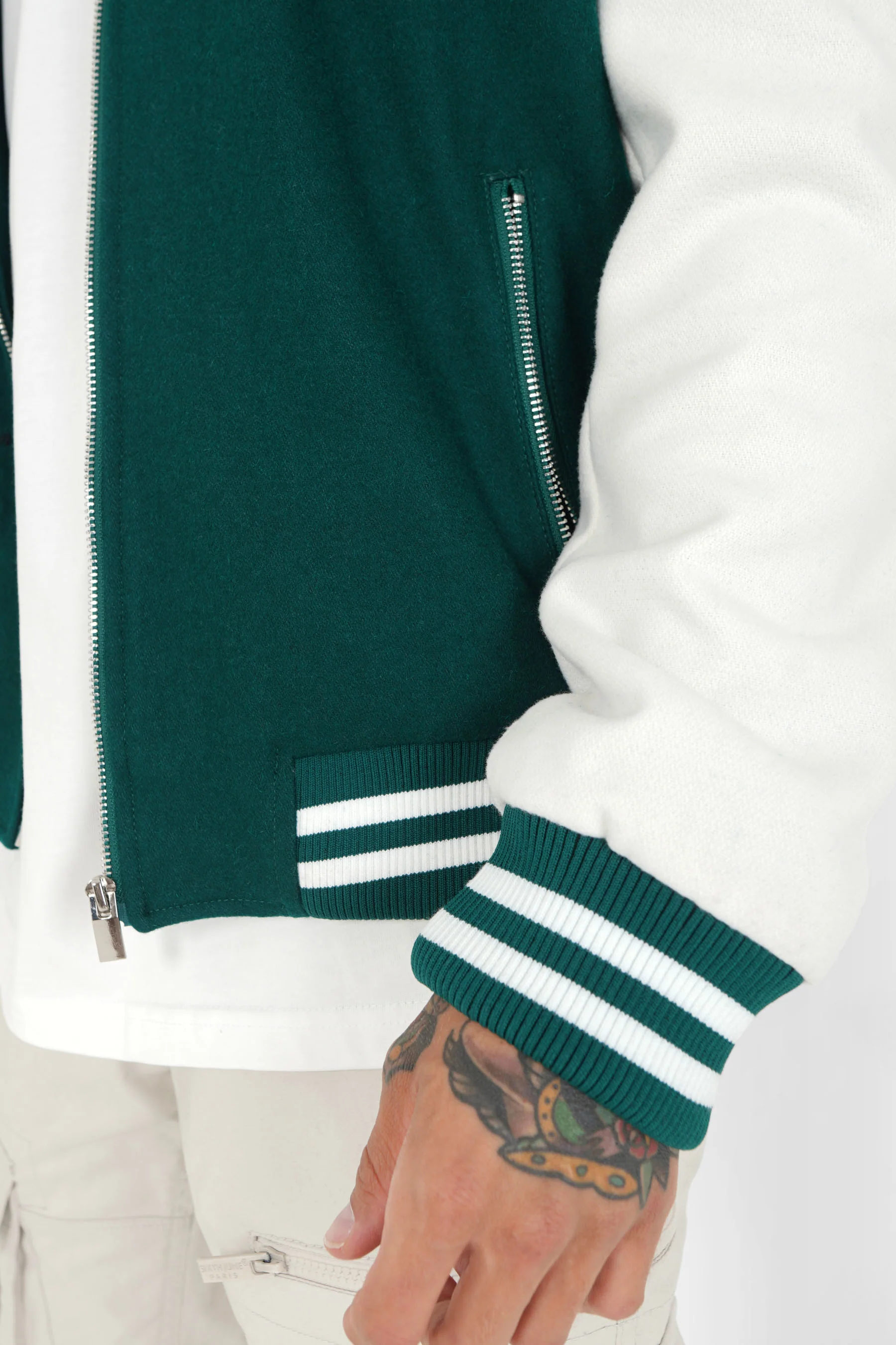 VARSITY bicolored teddy jacket - Image 3