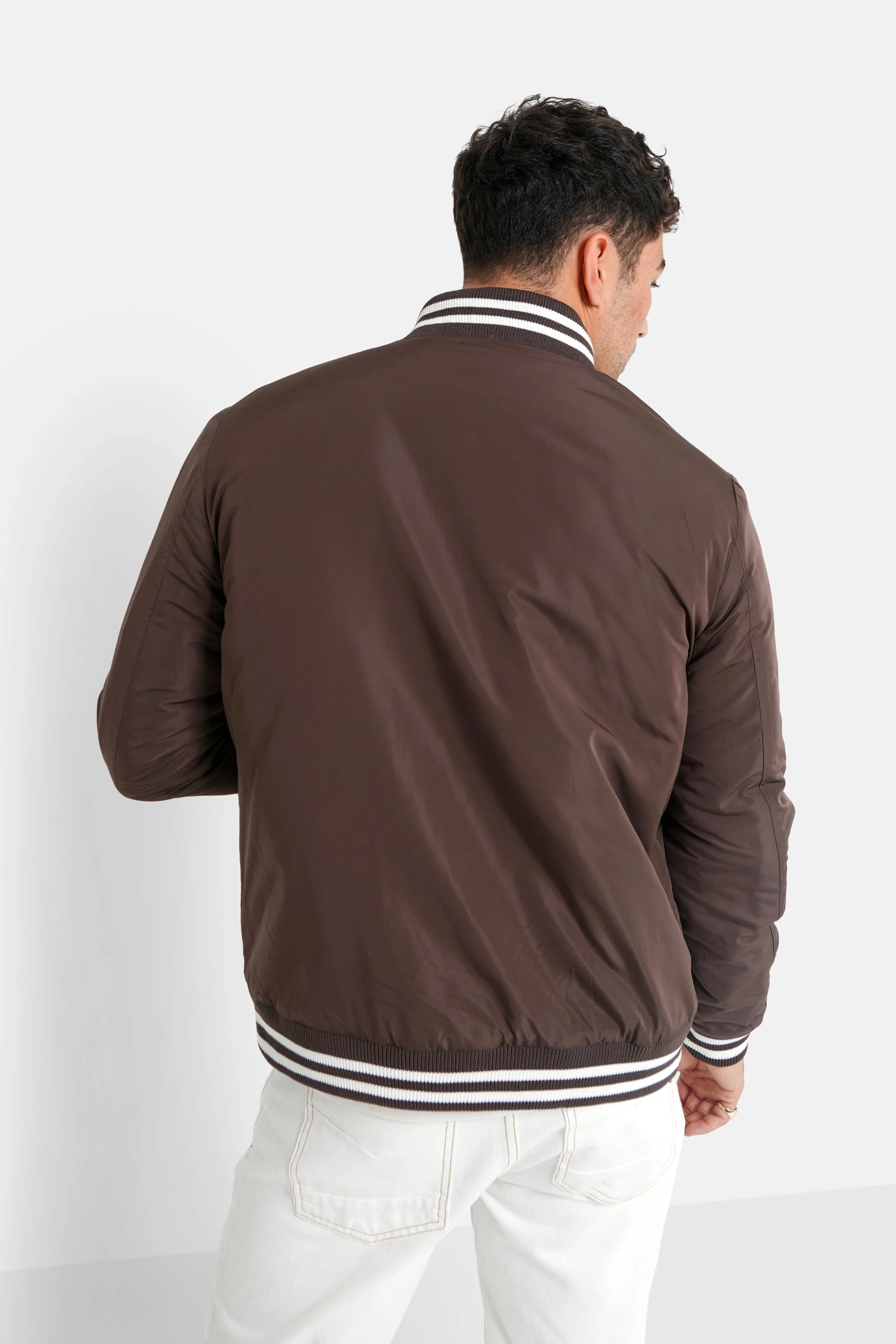 Veste universitaire logo brodé Marron - Image 5
